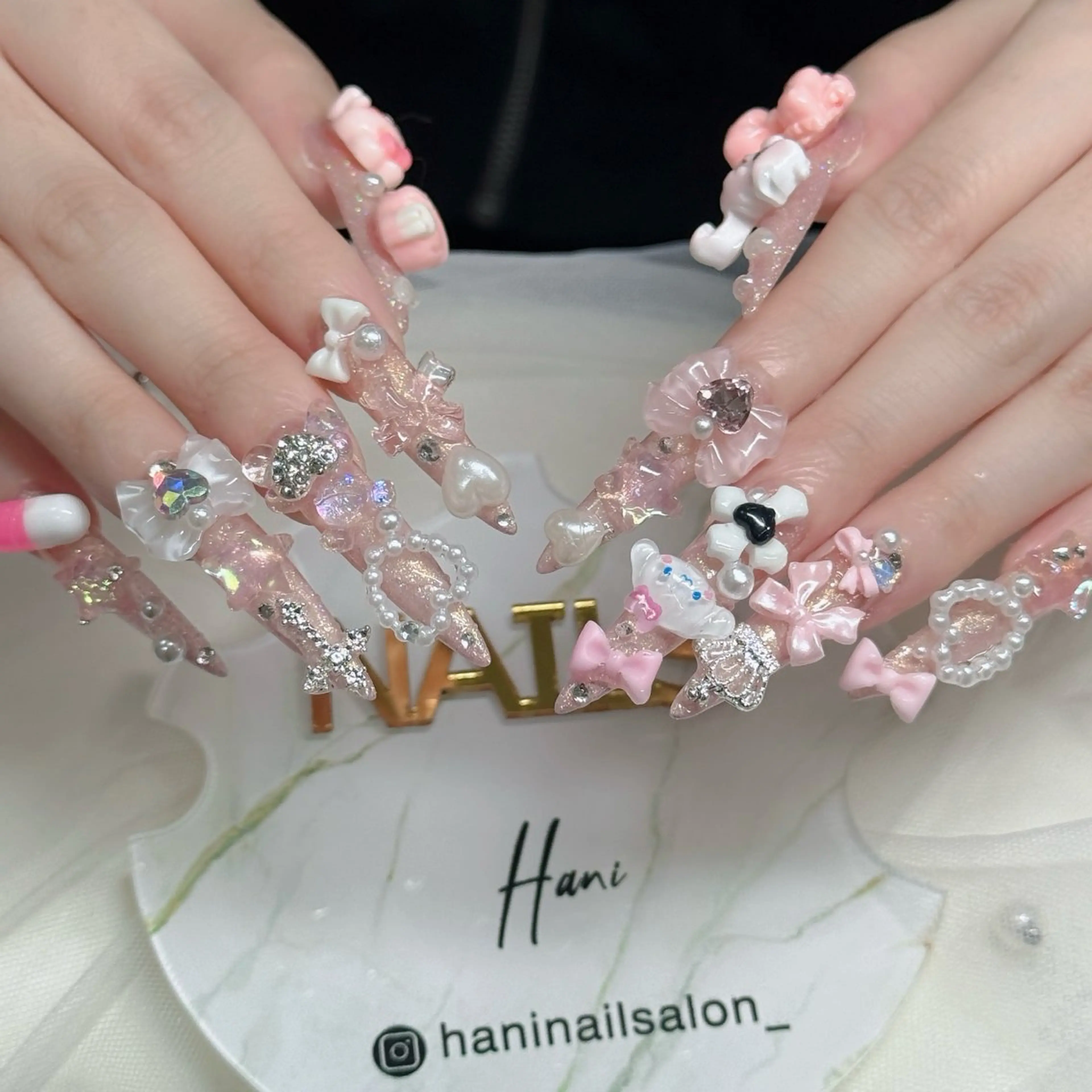 ネイル フットネイル フレンチネイル グラデーション 韓国ネイル ロングネイル ハンドネイル Hani Nail Salonのネイルデザイン
