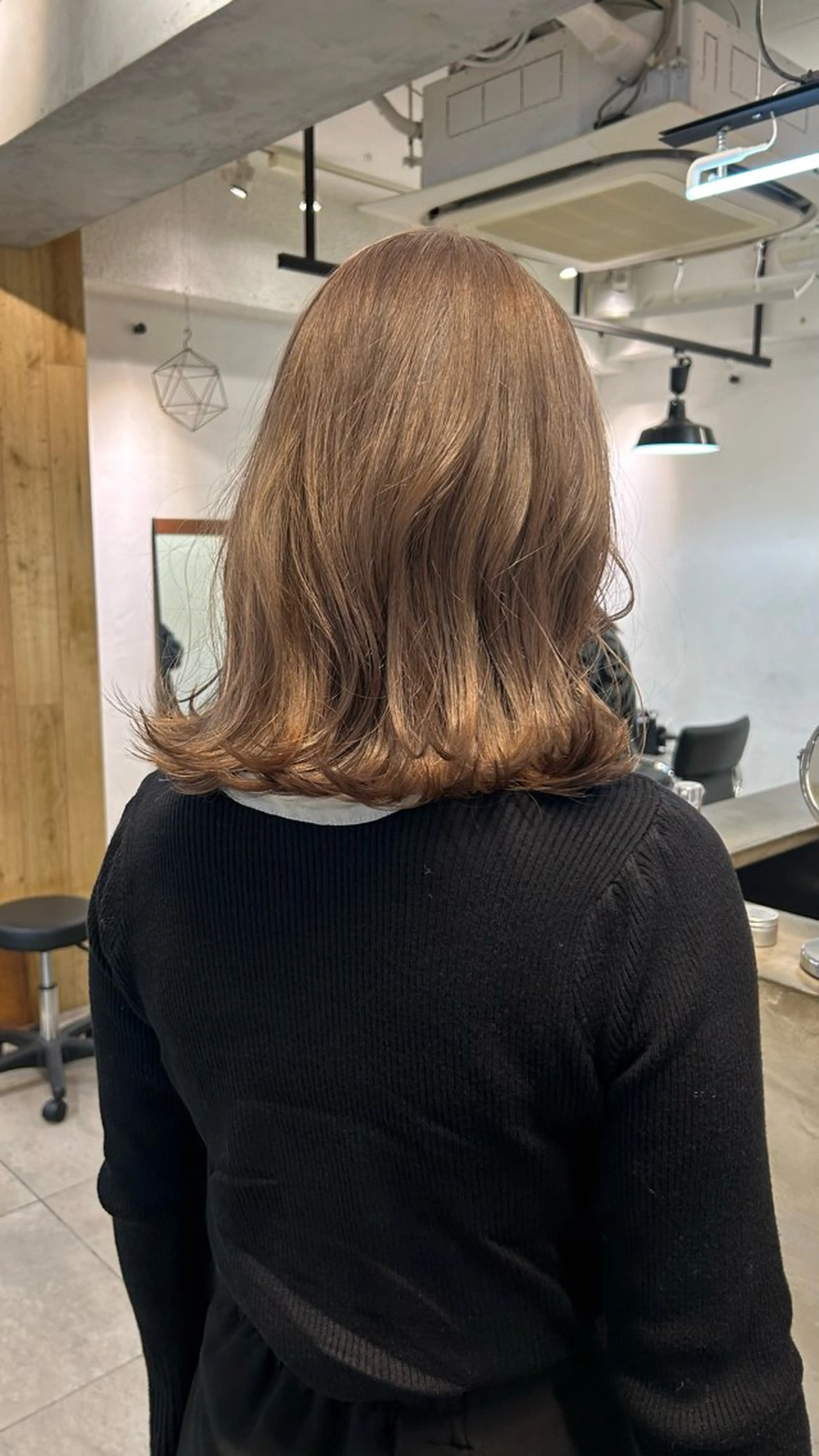 ミディアム カラー ヘアカラー トリートメント じゅわっと暖色カラー 🍊Moemiのヘアスタイル