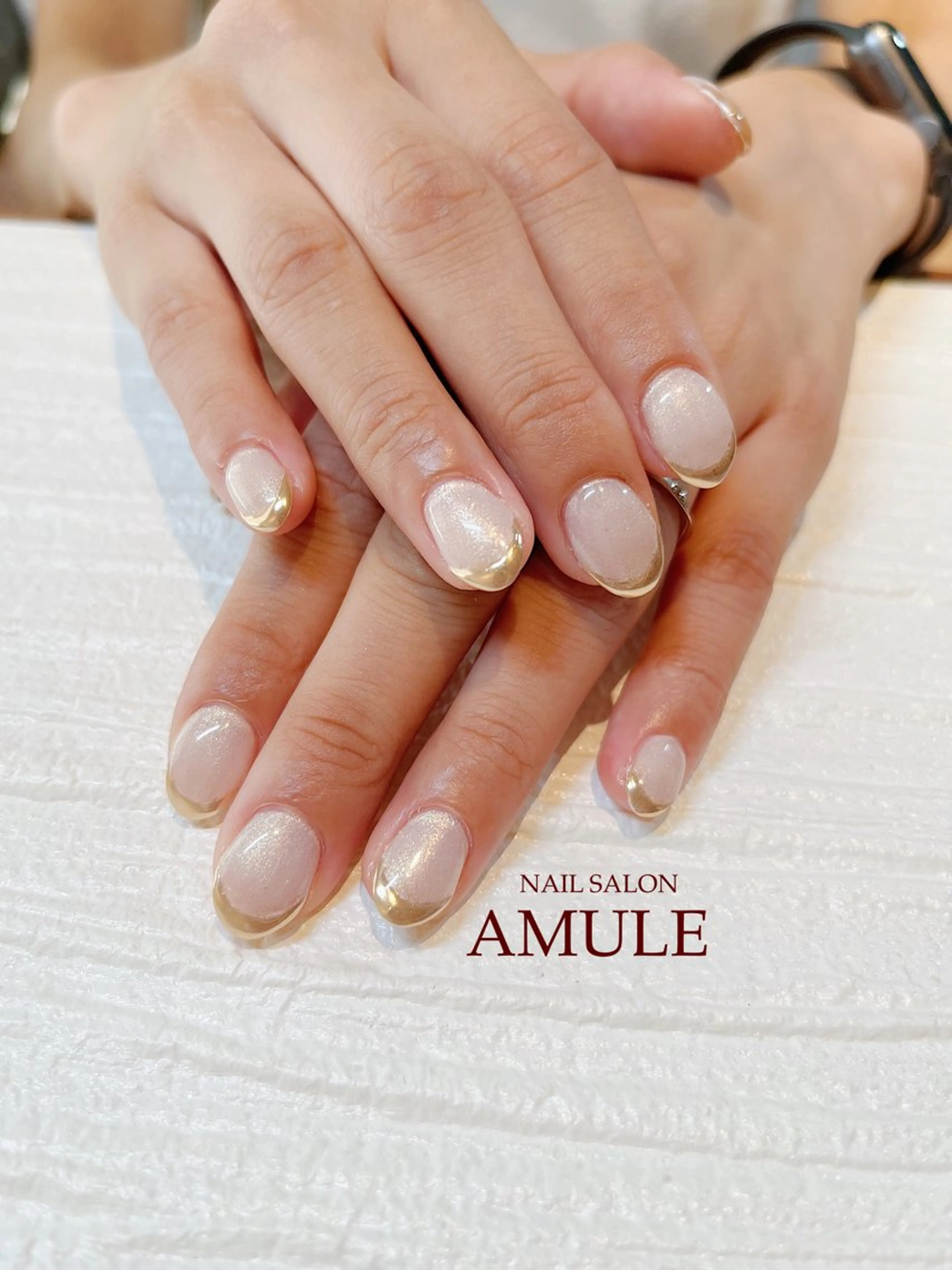 ネイル フレンチネイル ミラーネイル ワンカラーネイル ハンドネイル NAILSALON AMULEのネイルデザイン