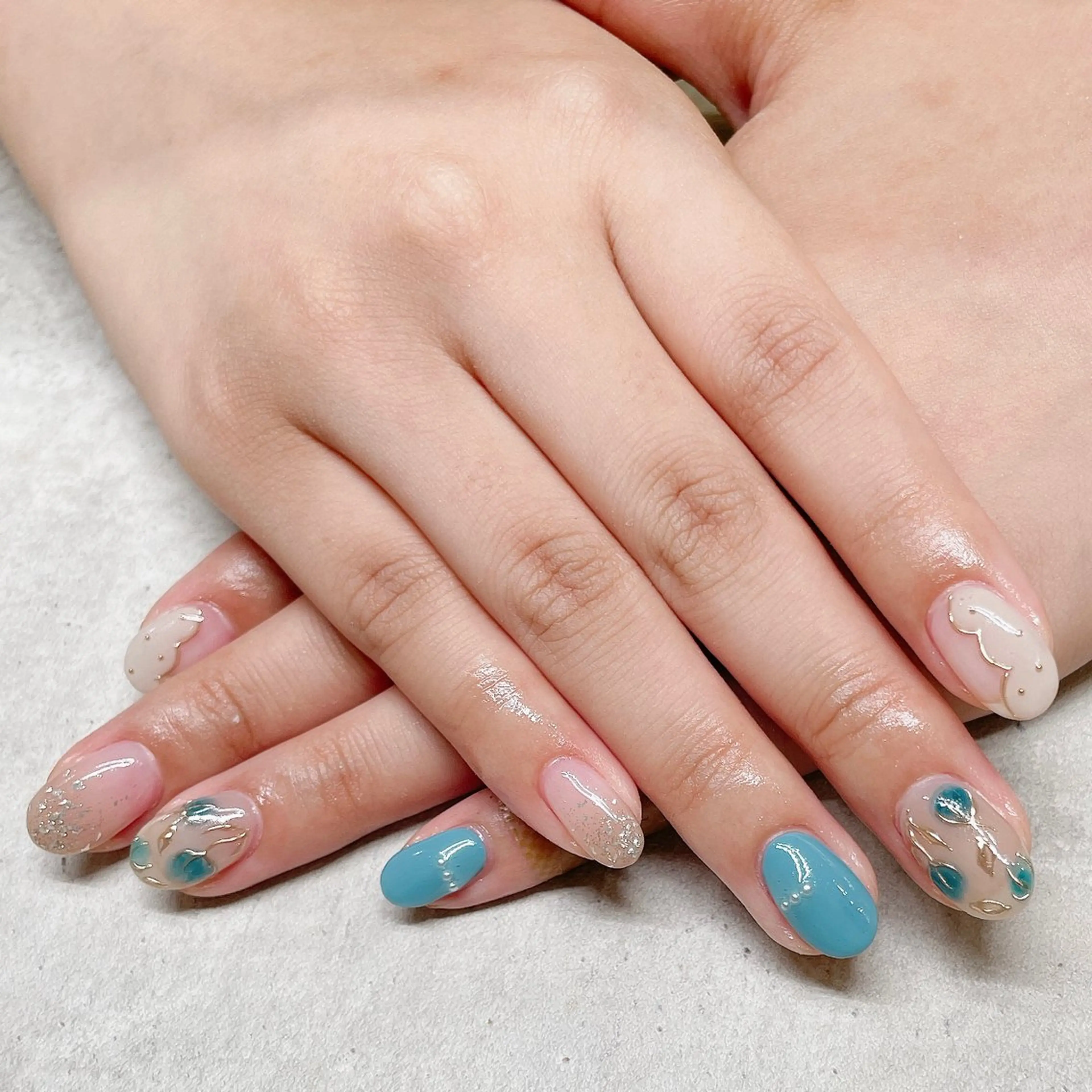 ネイル アートネイル ハンドネイル A85G ayakoのネイルデザイン