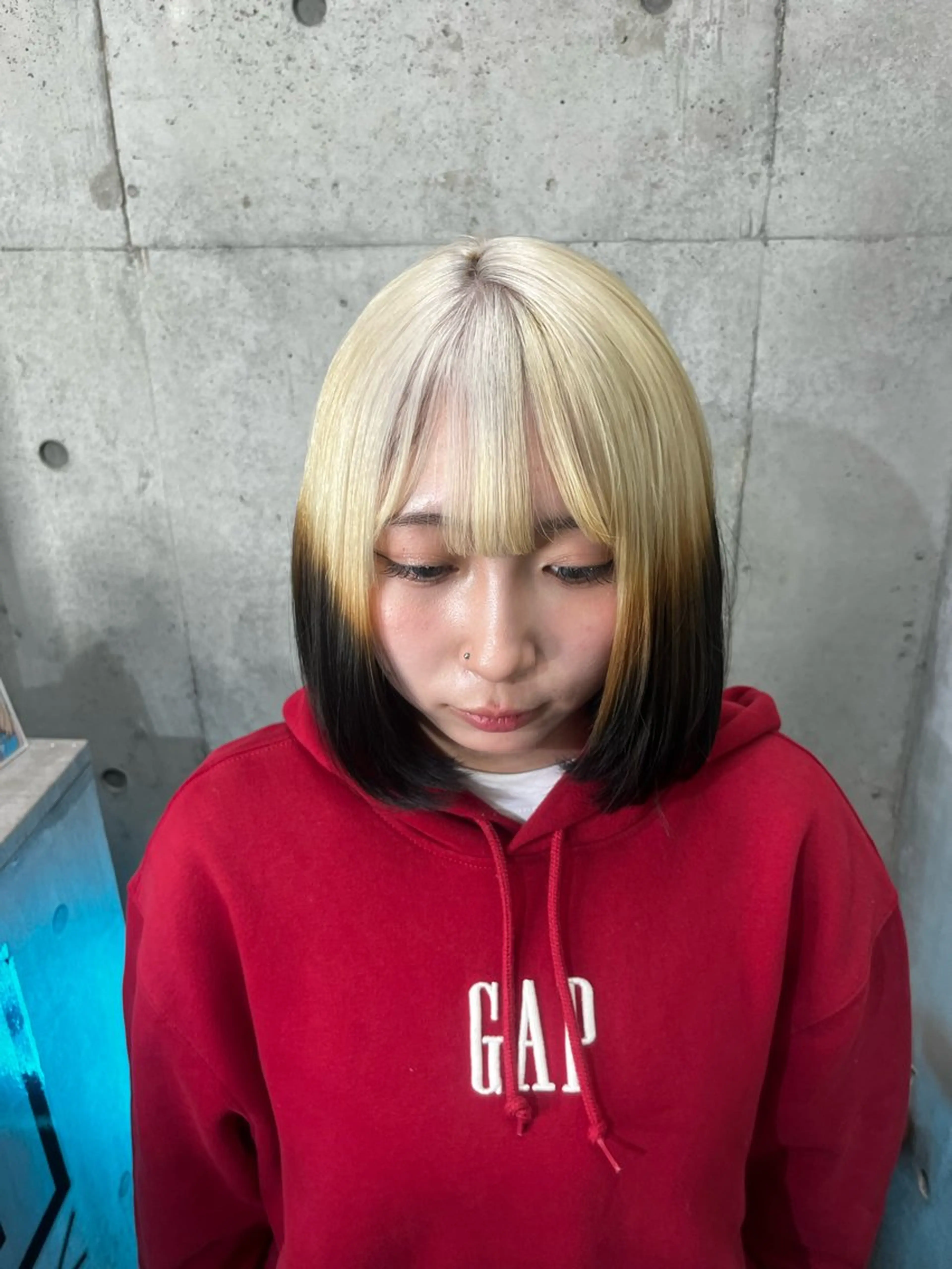 セミロング カラー カット ヘアカラー トリートメント ヘアセット 個性派ウルフ/メンズ /ブリーチ/渋谷のヘアスタイル