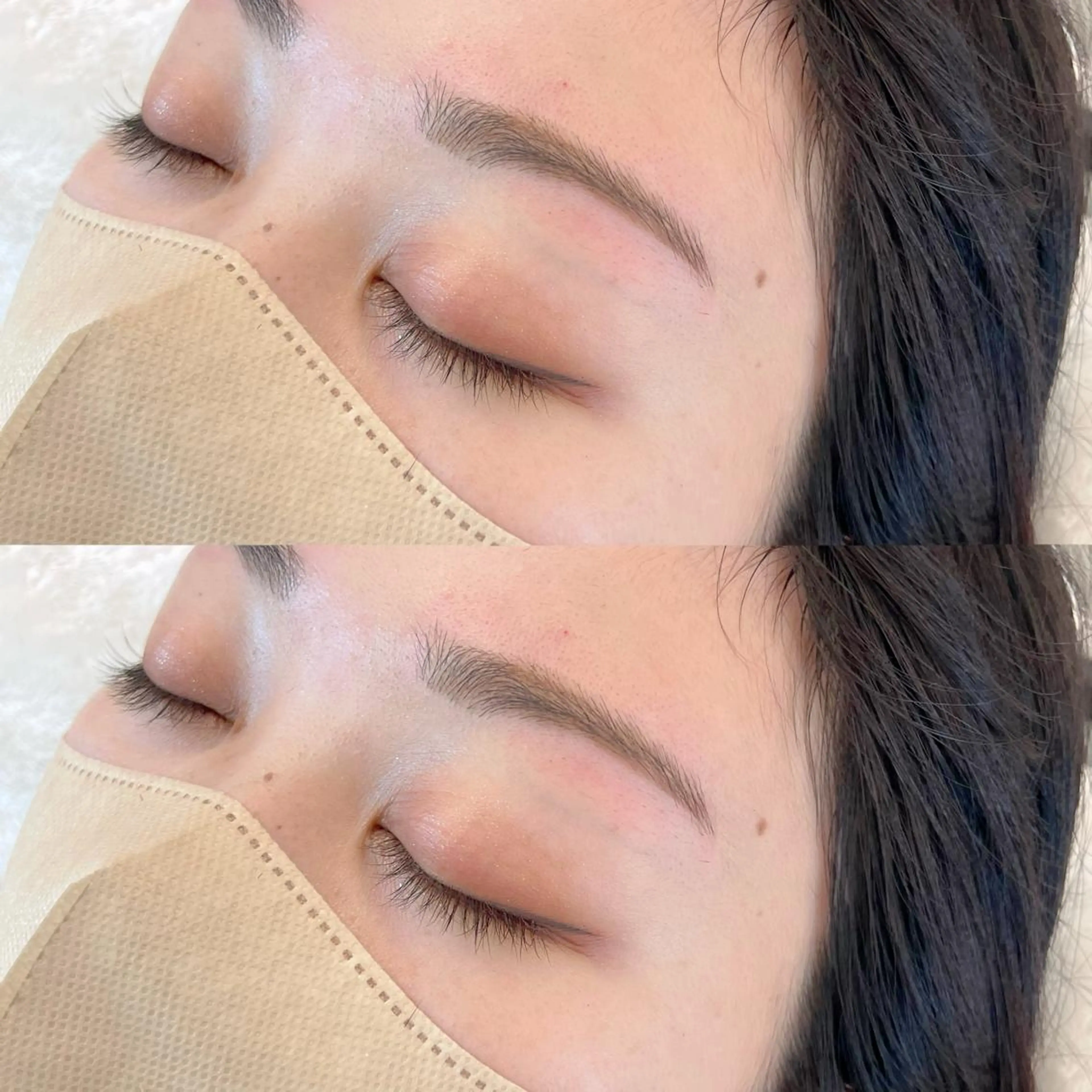 🆓 描き方レクチャー付き🪞眉ワックス脱毛（間引き＋CUT＋保湿ケア＋メイク付き）の写真