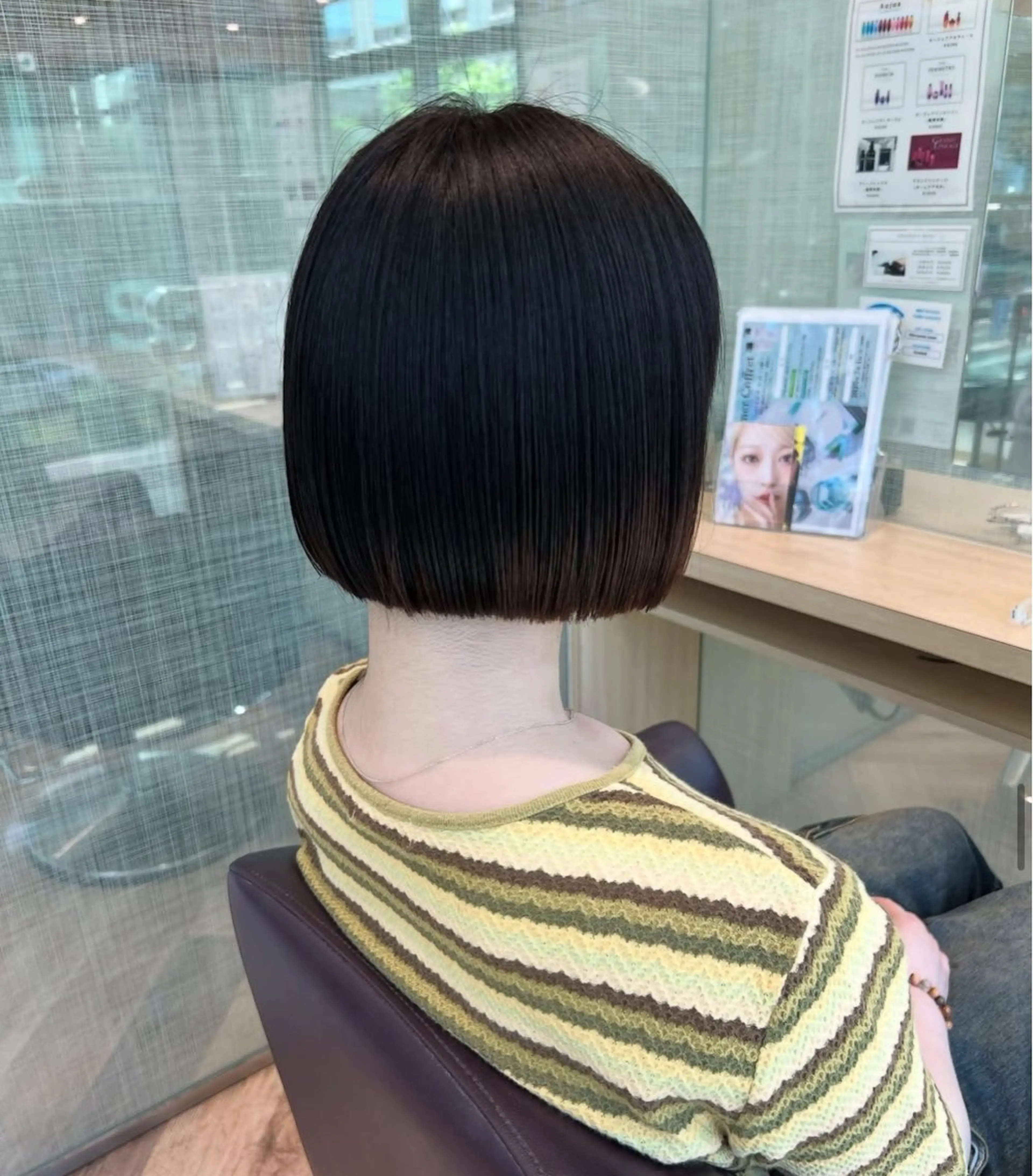 ショート ボブ カット 加納千華 /ボブ/ぱつっとボブのヘアスタイル