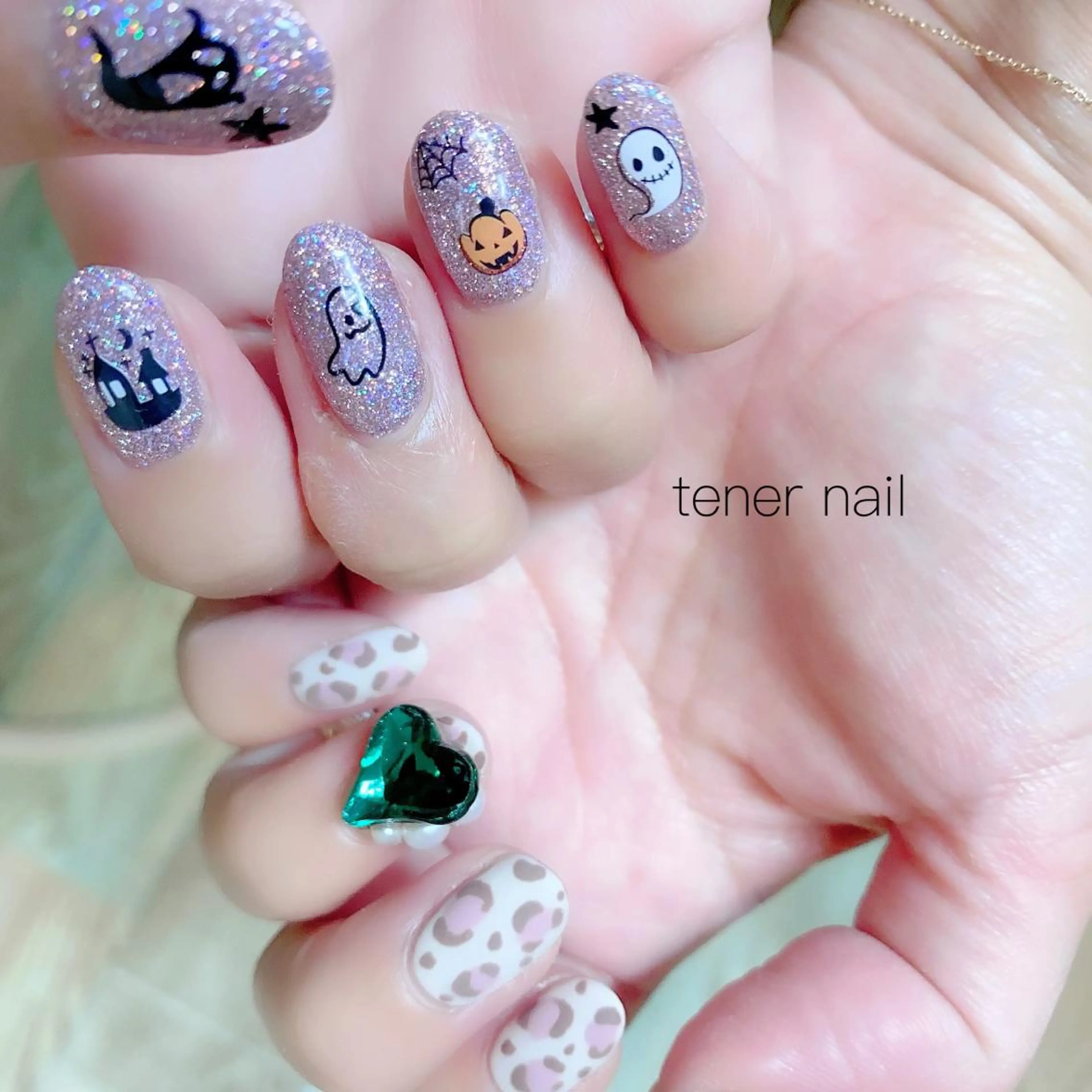 ネイル アニマル柄 ハロウィン マットネイル tener  nail  テネルネイル所属・テネルネイル tener nailのネイルデザイン