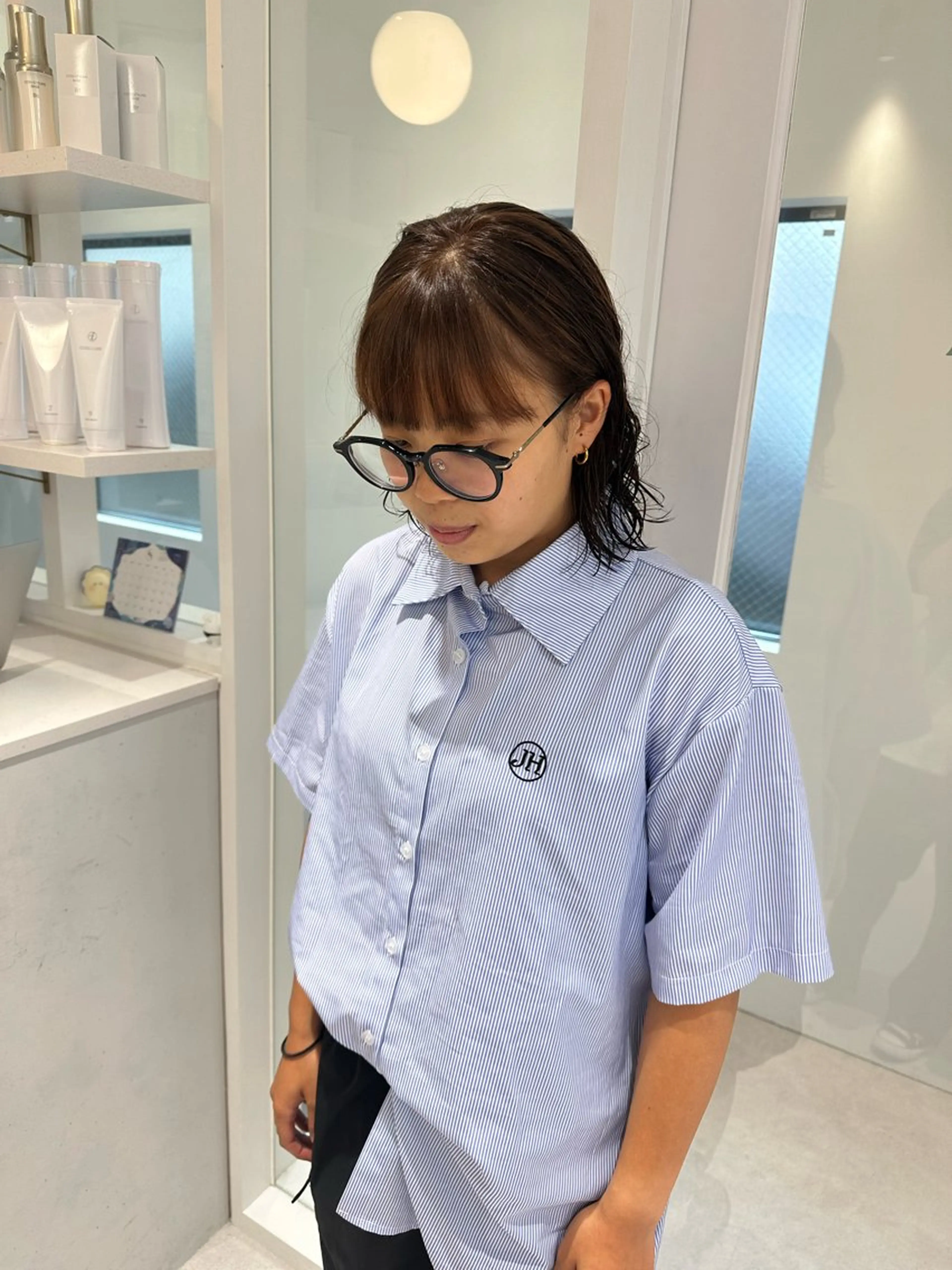 ミディアム カラー パーマ お洒落パーマ/ 艶カラー/michiのヘアスタイル