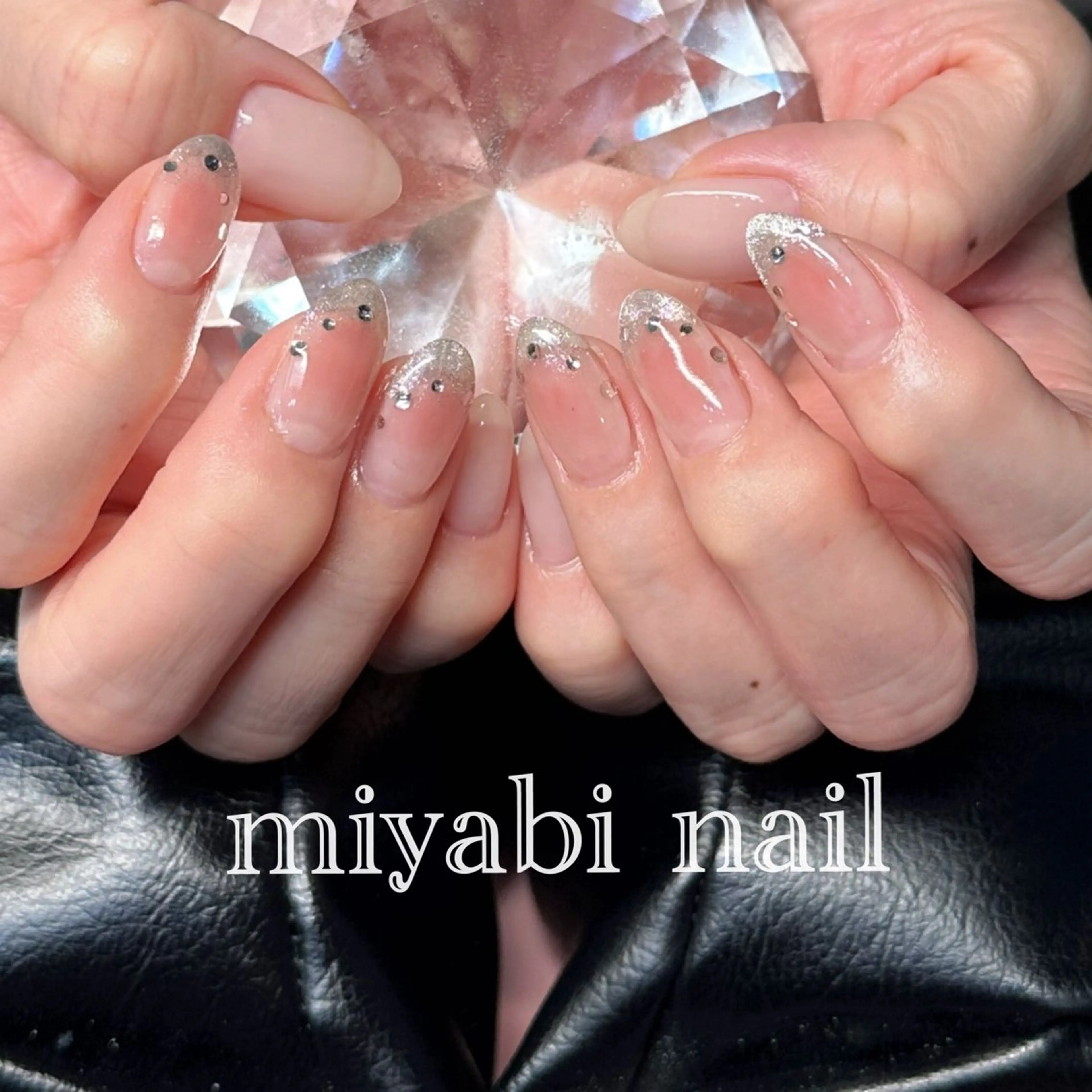 ネイル チークネイル フレンチネイル ジェルネイル 持ち込み ピンク ハンドネイル miyabi nail 桂川駅近くのネイルデザイン