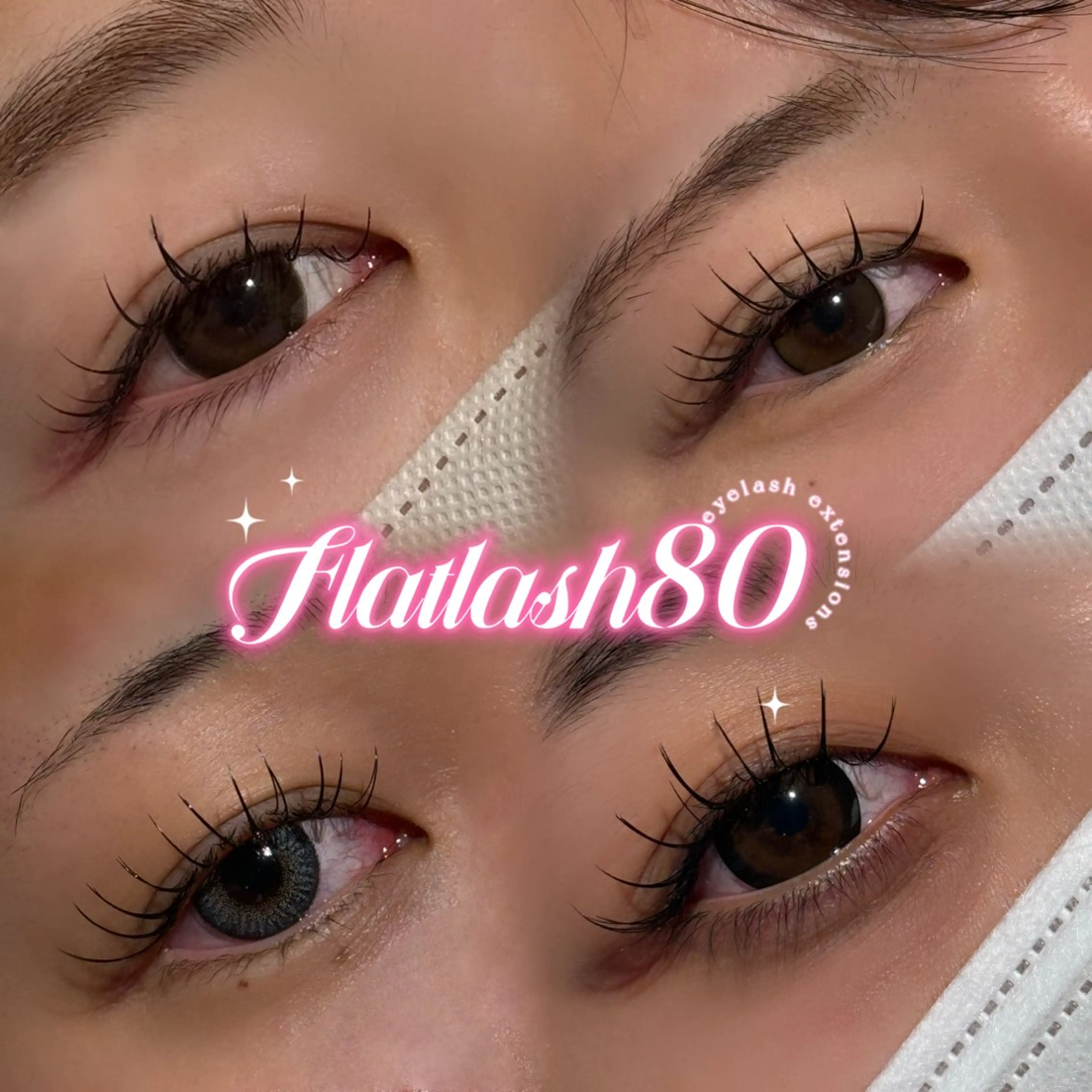 マツエク・マツパ フラットラッシュ ナチュラル MOANA nail & eyelash 小田原店所属・Eyelash MOEKAのマツエク・マツパデザイン