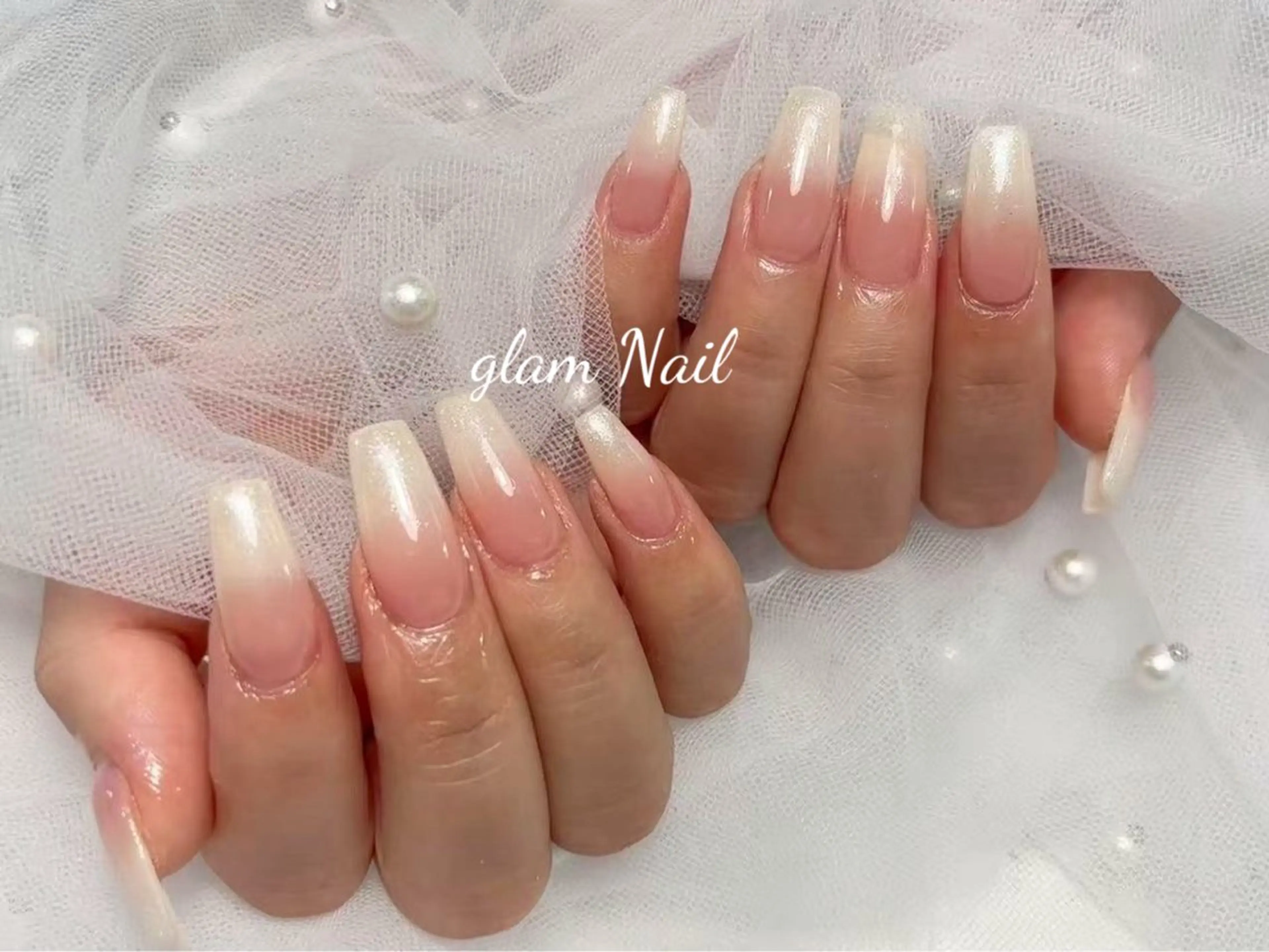 ネイル エツメ💅 長さだし🎀デザインのネイルデザイン