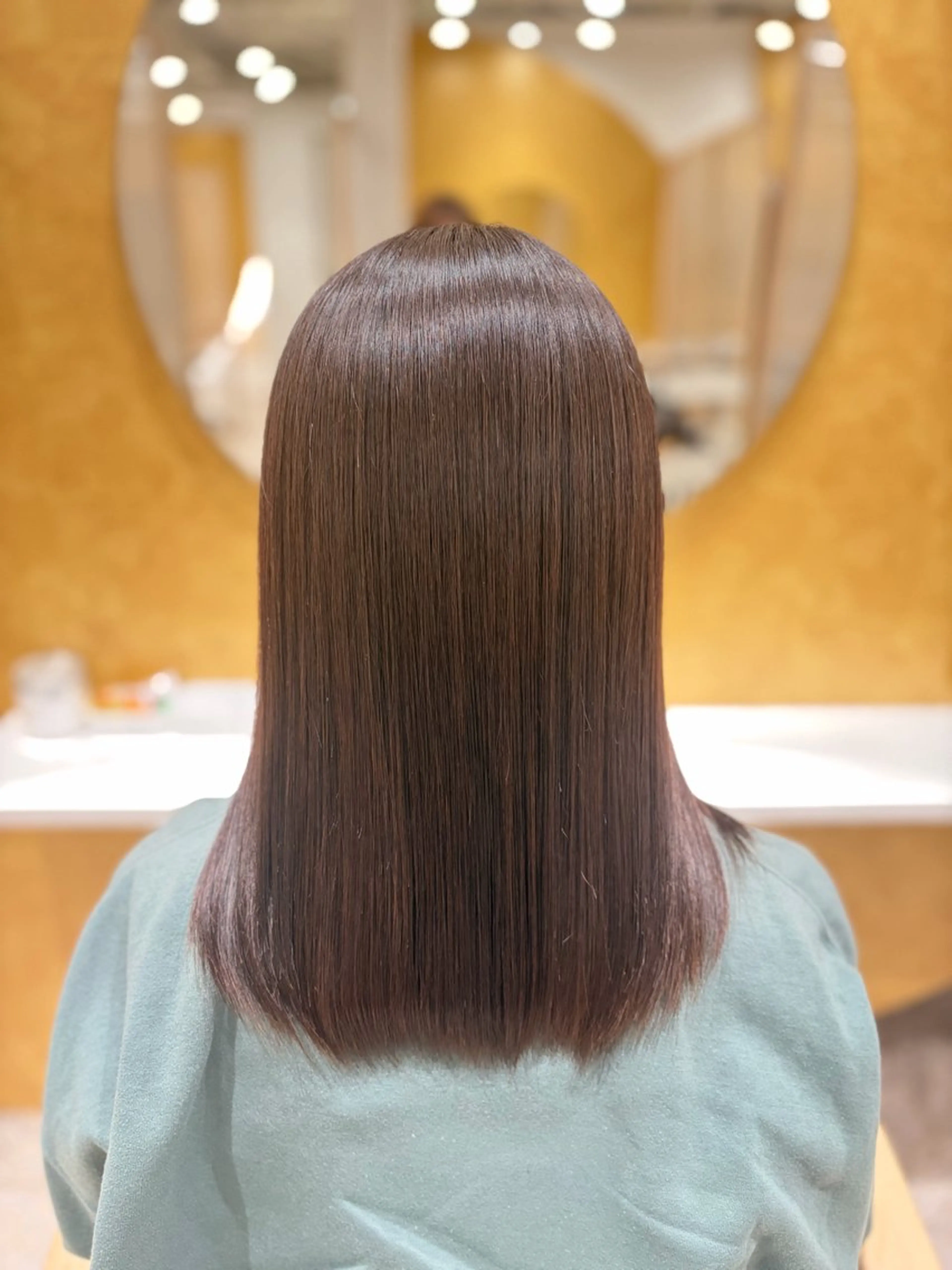 セミロング パーマ 縮毛矯正 Zina北千住／ はるか🍄のヘアスタイル