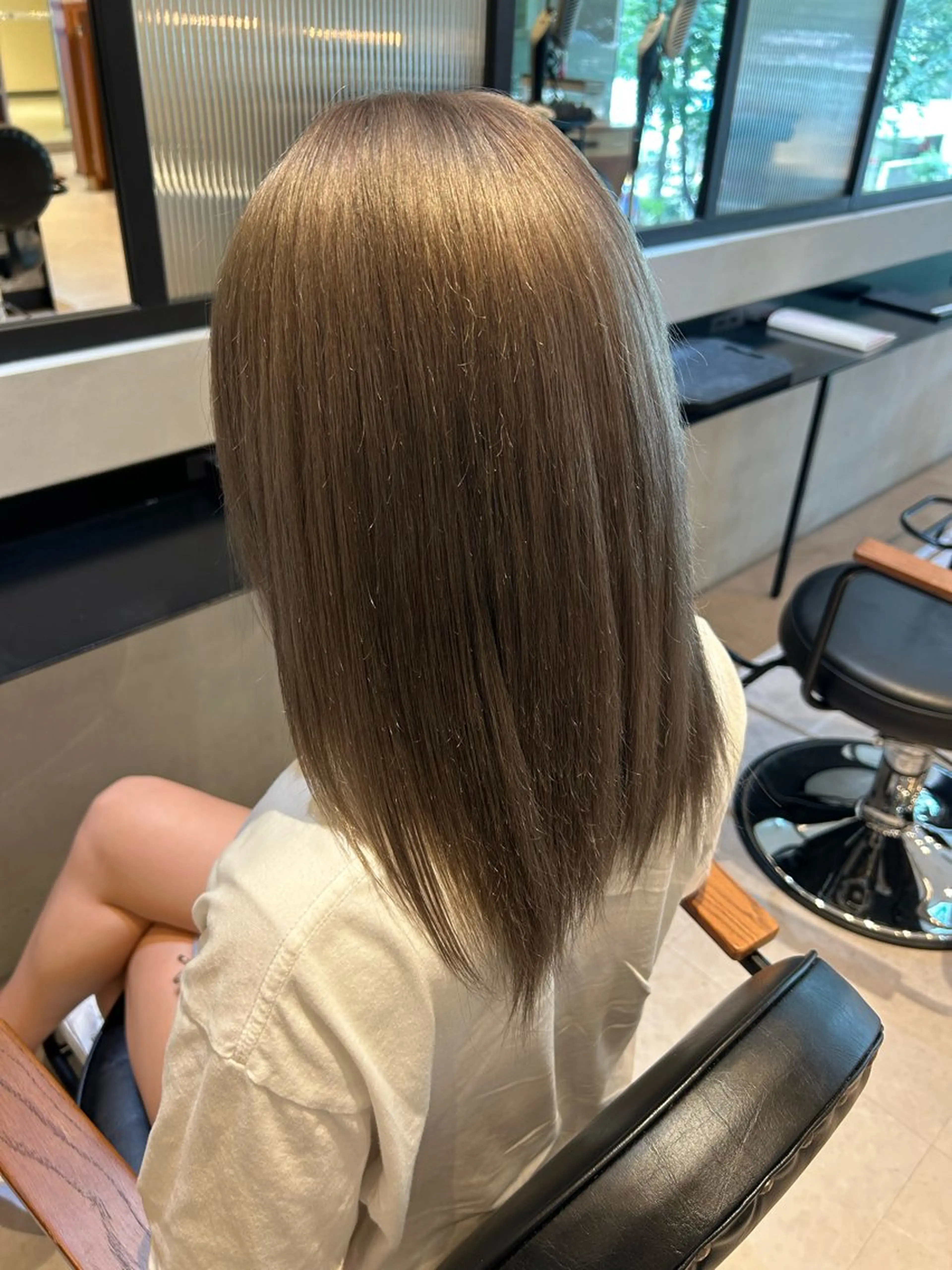 セミロング カット ヘアカラー トリートメント 縮毛矯正/カット/ 韓国ヘア/蛯原🍤のヘアスタイル