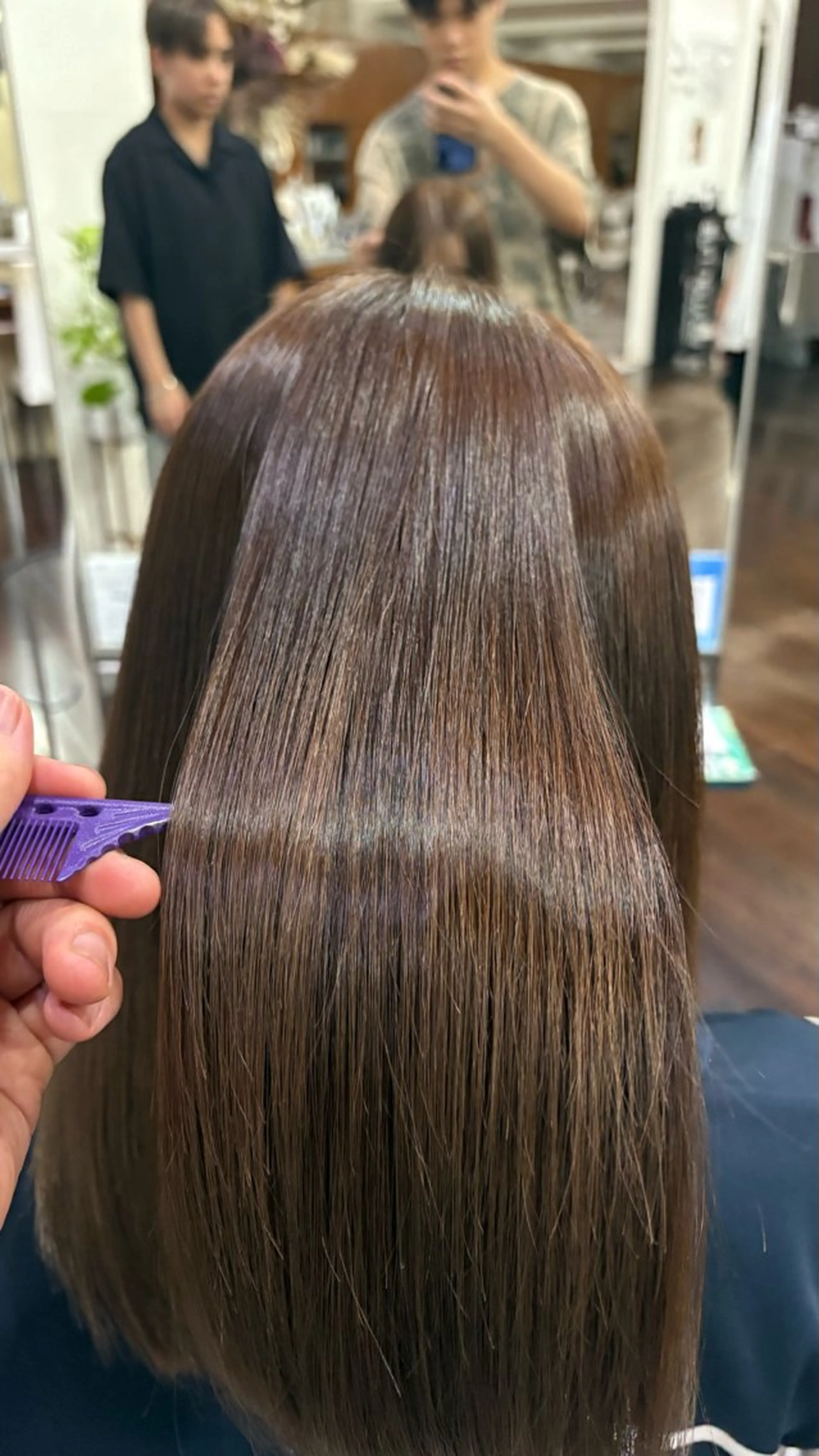 セミロング カラー カット ヘアカラー イーストハムネオ高木 亮人🌿のヘアスタイル