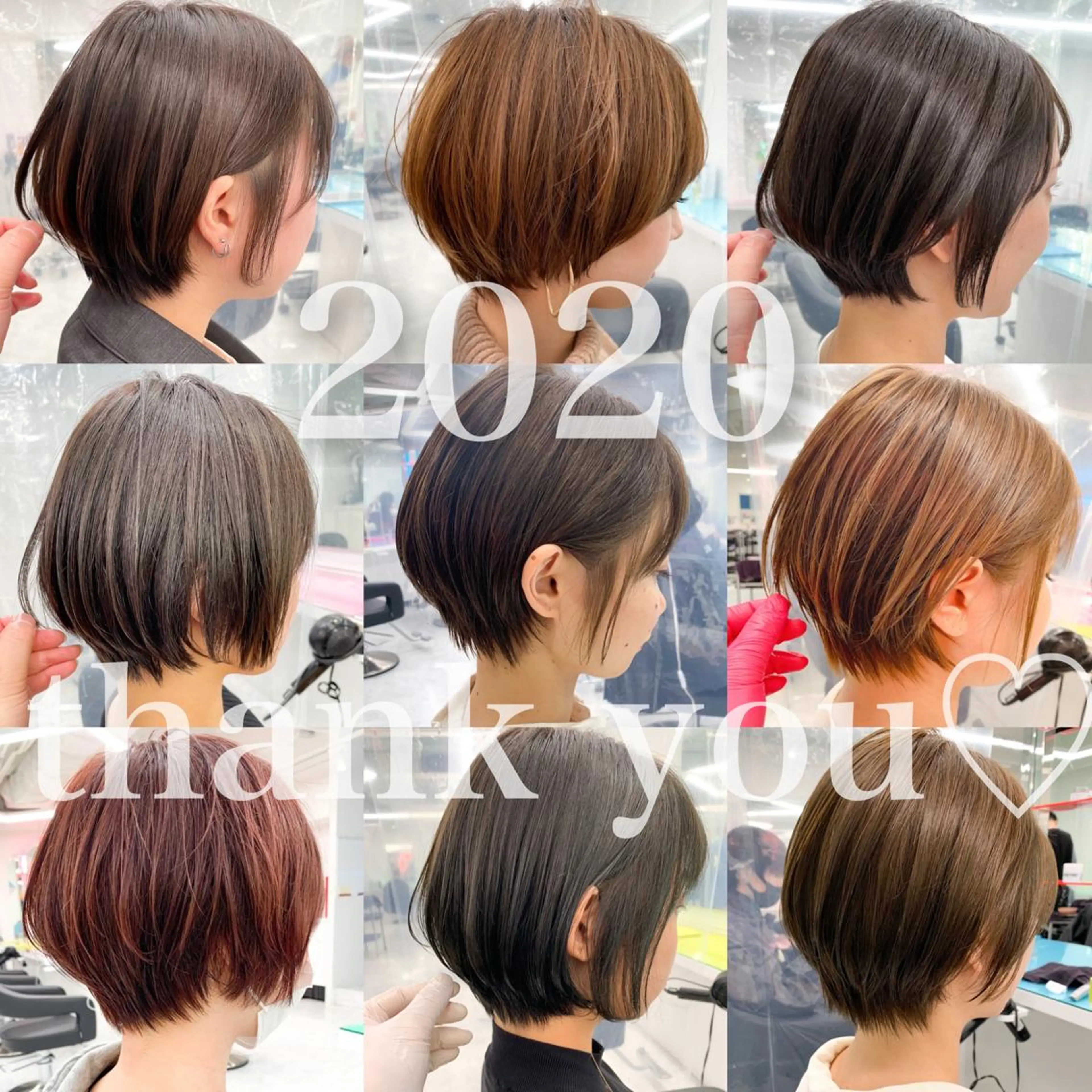 ショート カラー パーマ 大人かわいい💍🤍 ボブ/ショートボブのヘアスタイル