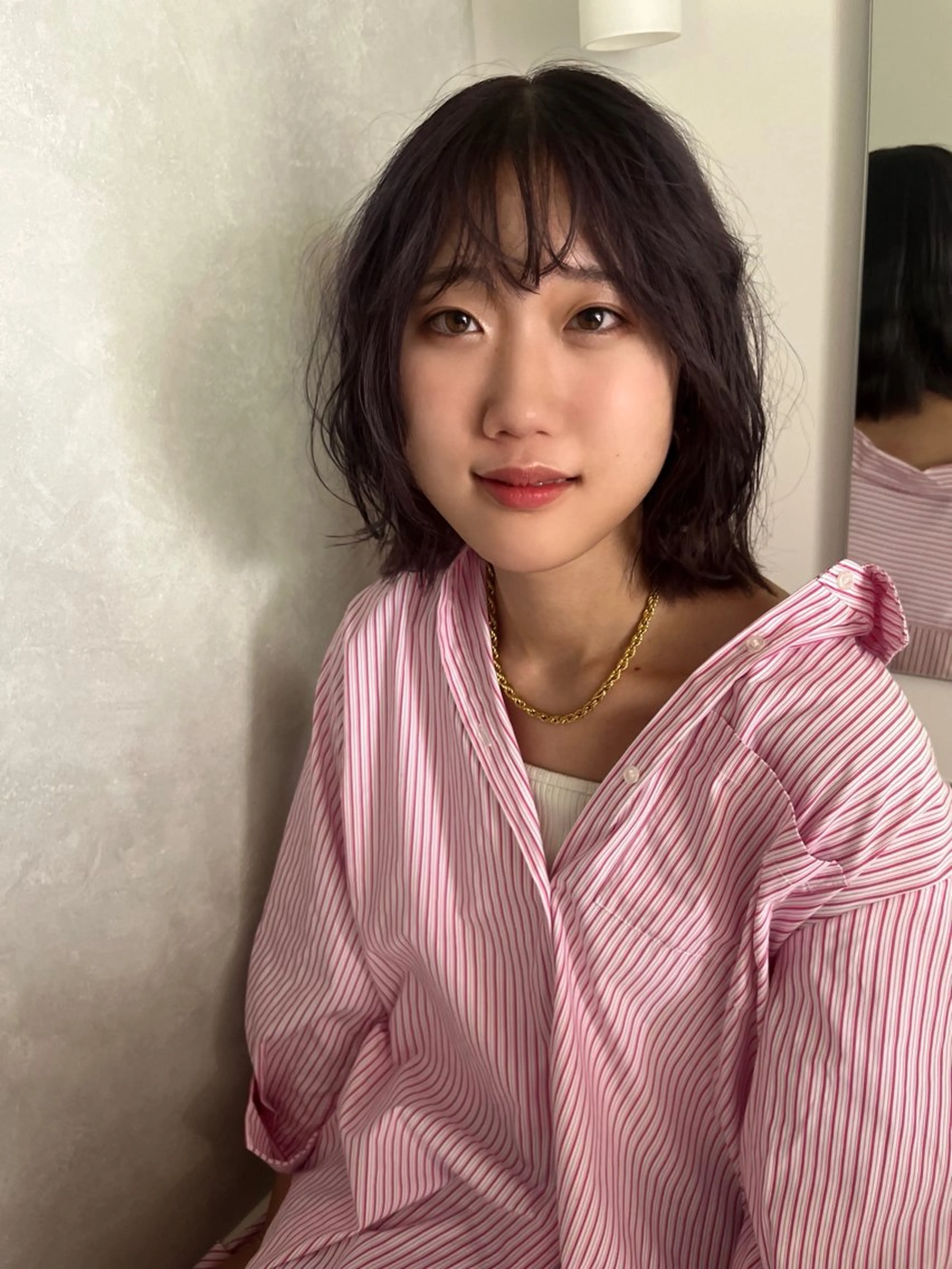 ショート カラー 切りっぱなしボブ ボブ レイヤーカット カット ヘアカラー トリートメント cana カナ/tensionのヘアスタイル