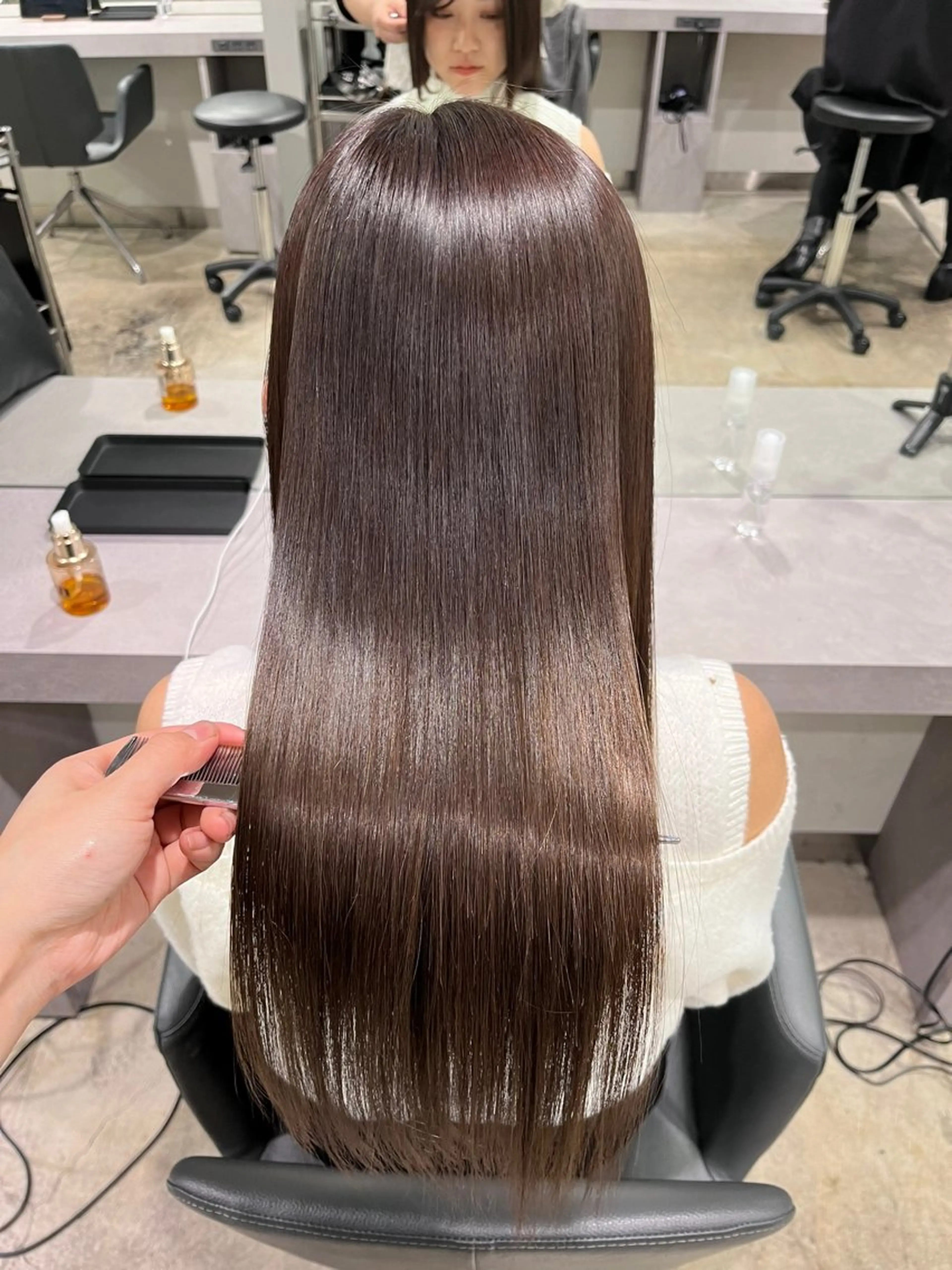 セミロング 美髪×縮毛矯正 水上真由美😘のヘアスタイル