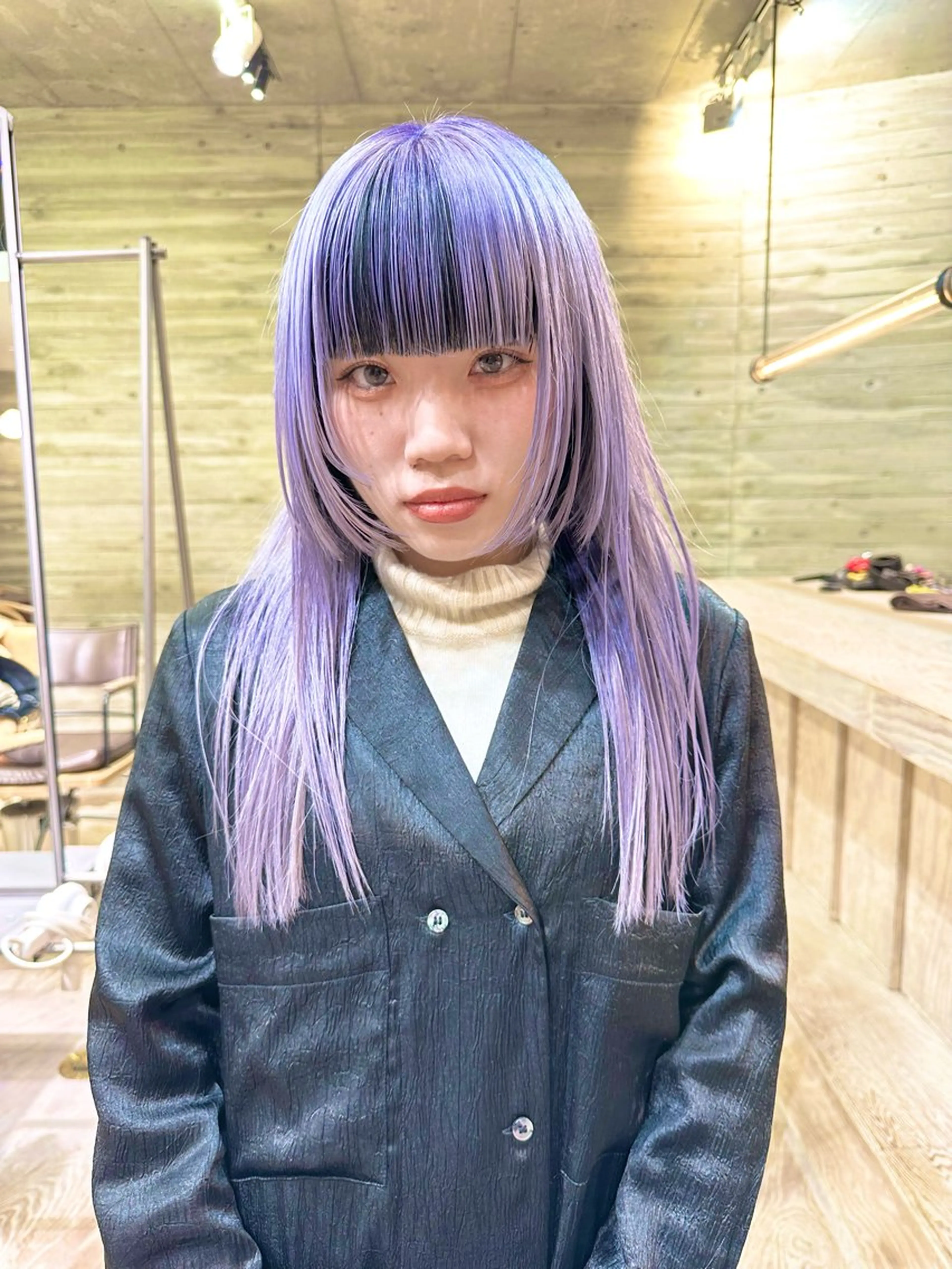 ミディアム カラー ヘアカラー トリートメント ヘッドスパ ヘアセット kai .のヘアスタイル