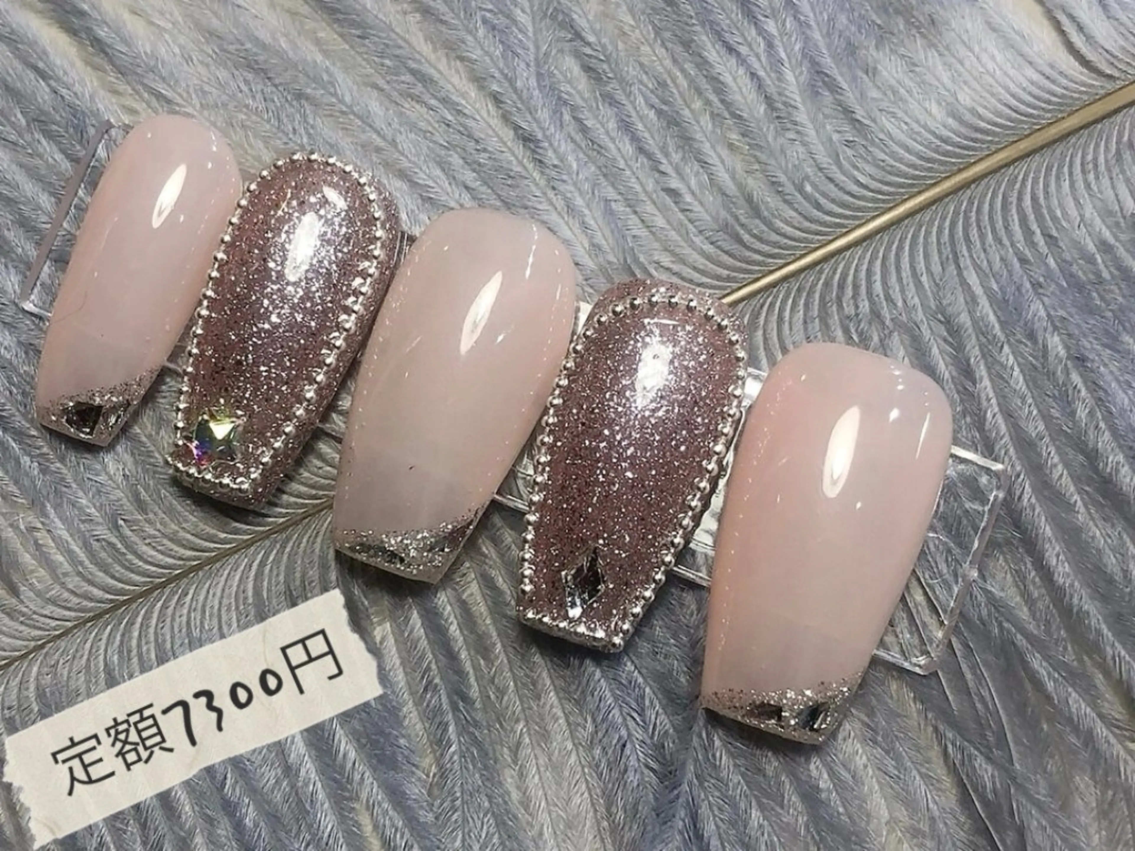 ネイル チークネイル フットネイル フレンチネイル ジェルネイル ガラスフレンチ Nikosalon rikoのネイルデザイン