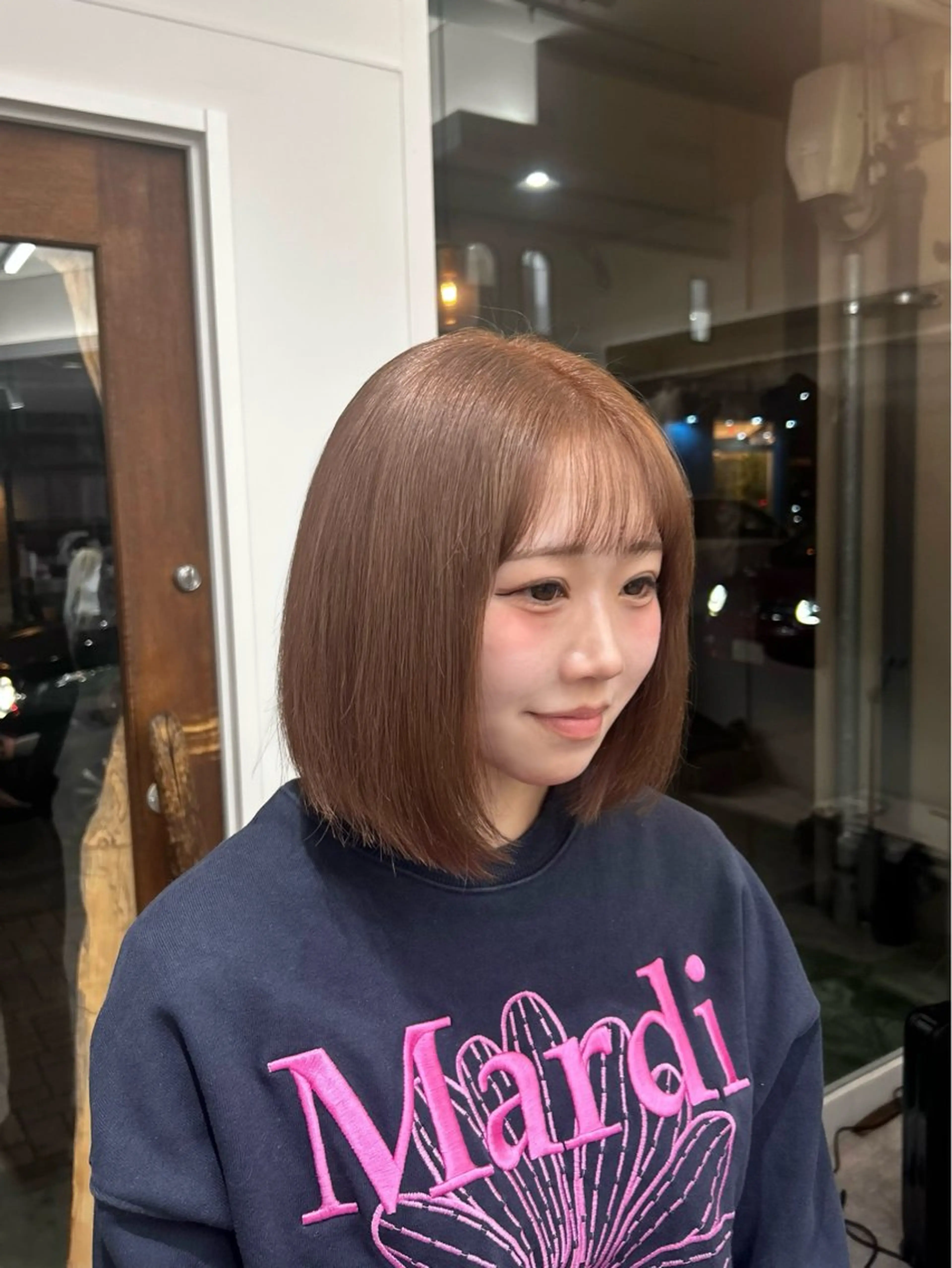 ミディアム カラー ヘアカラー IO【イオ】ブリーチ/ダブルカラー/髪質改善/ケアブリーチ/ハイトーン/長野市/長野駅所属・木藤 優杏のヘアスタイル