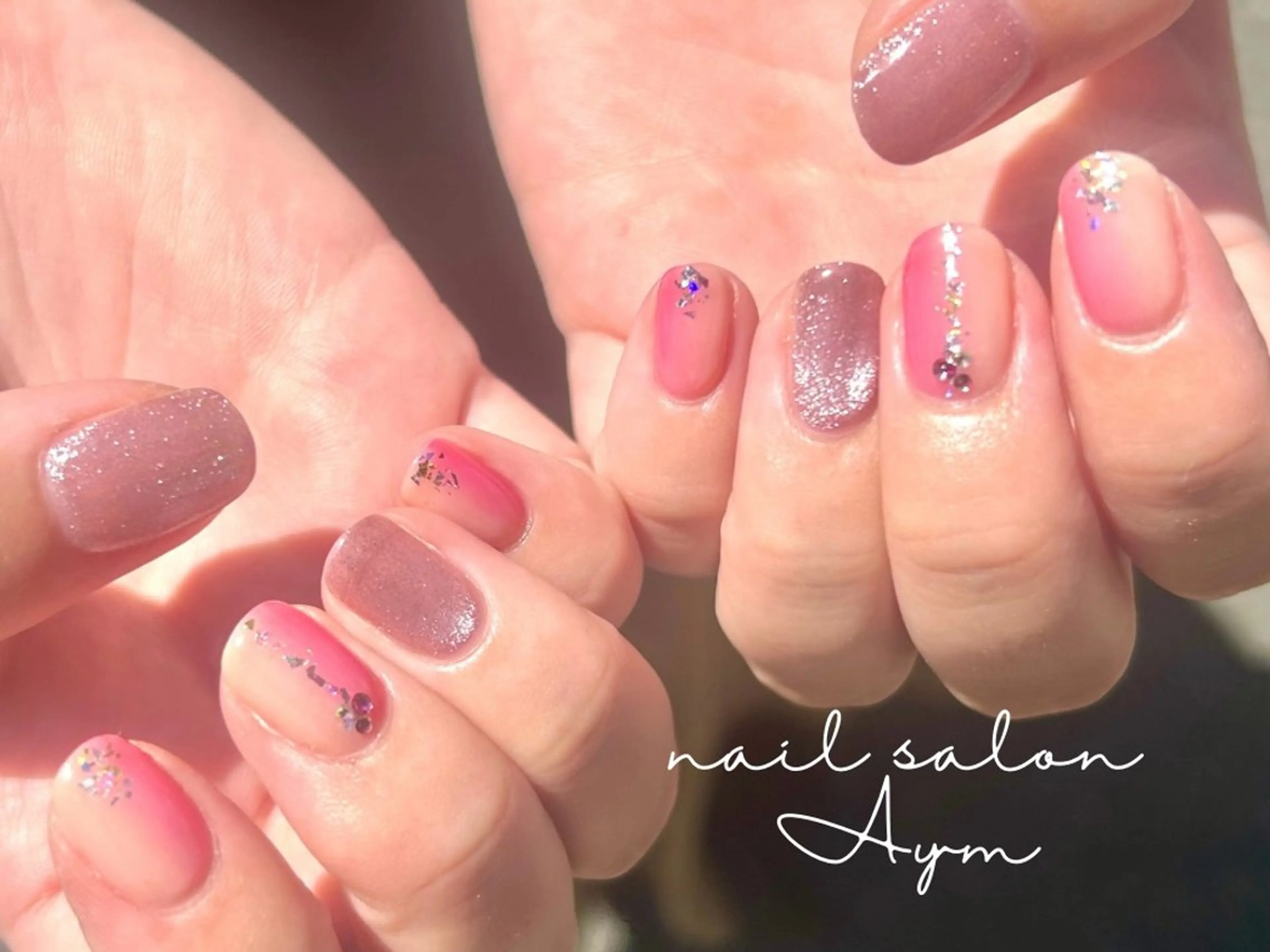 ネイル マグネットネイル nail salon Aymのネイルデザイン