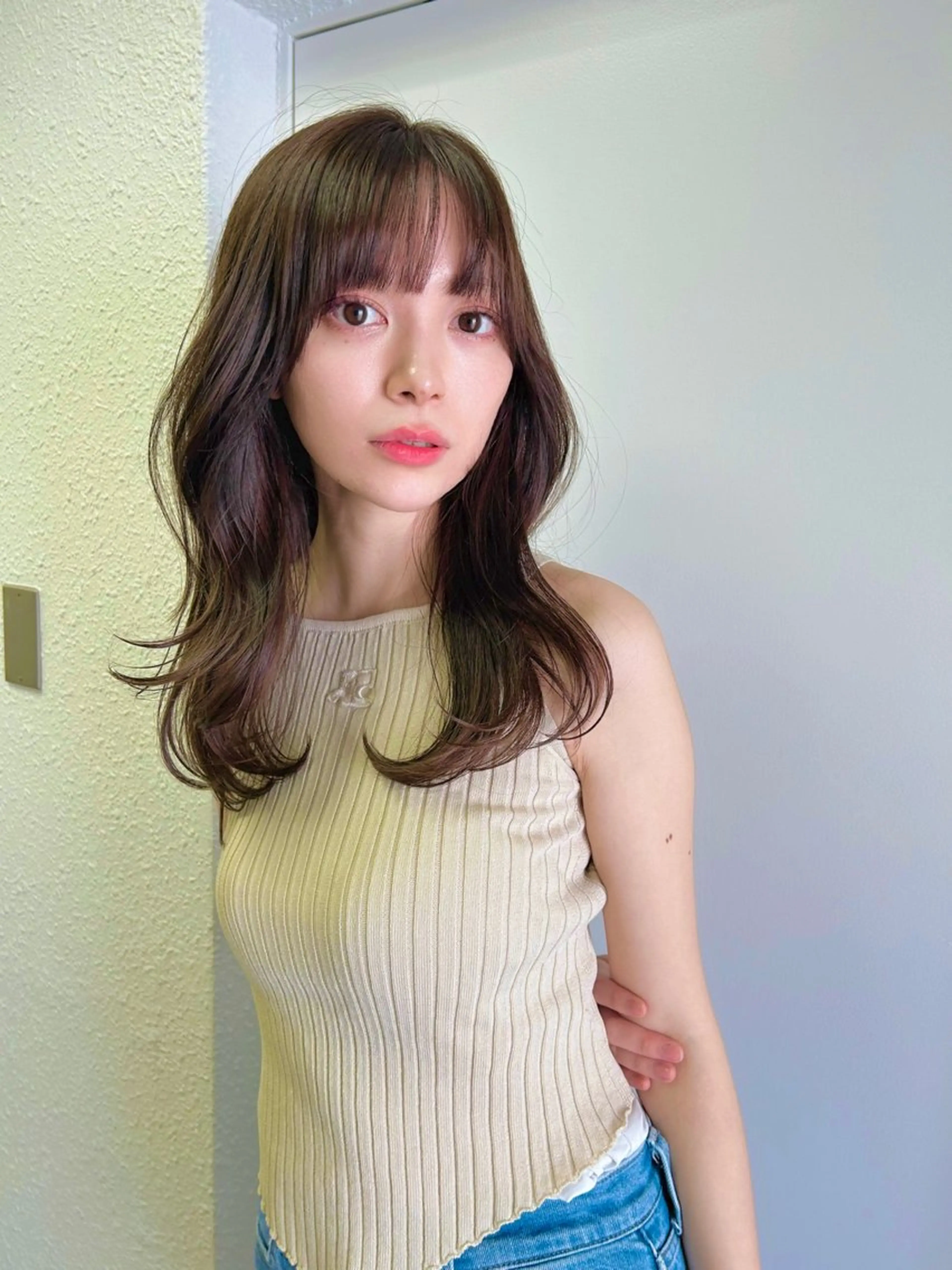 ロング カラー ベージュカラー ブリーチ 透明感カラー ダブルカラー ヘーゼル 艶髪/モテヘア🎀 MIHOのヘアスタイル