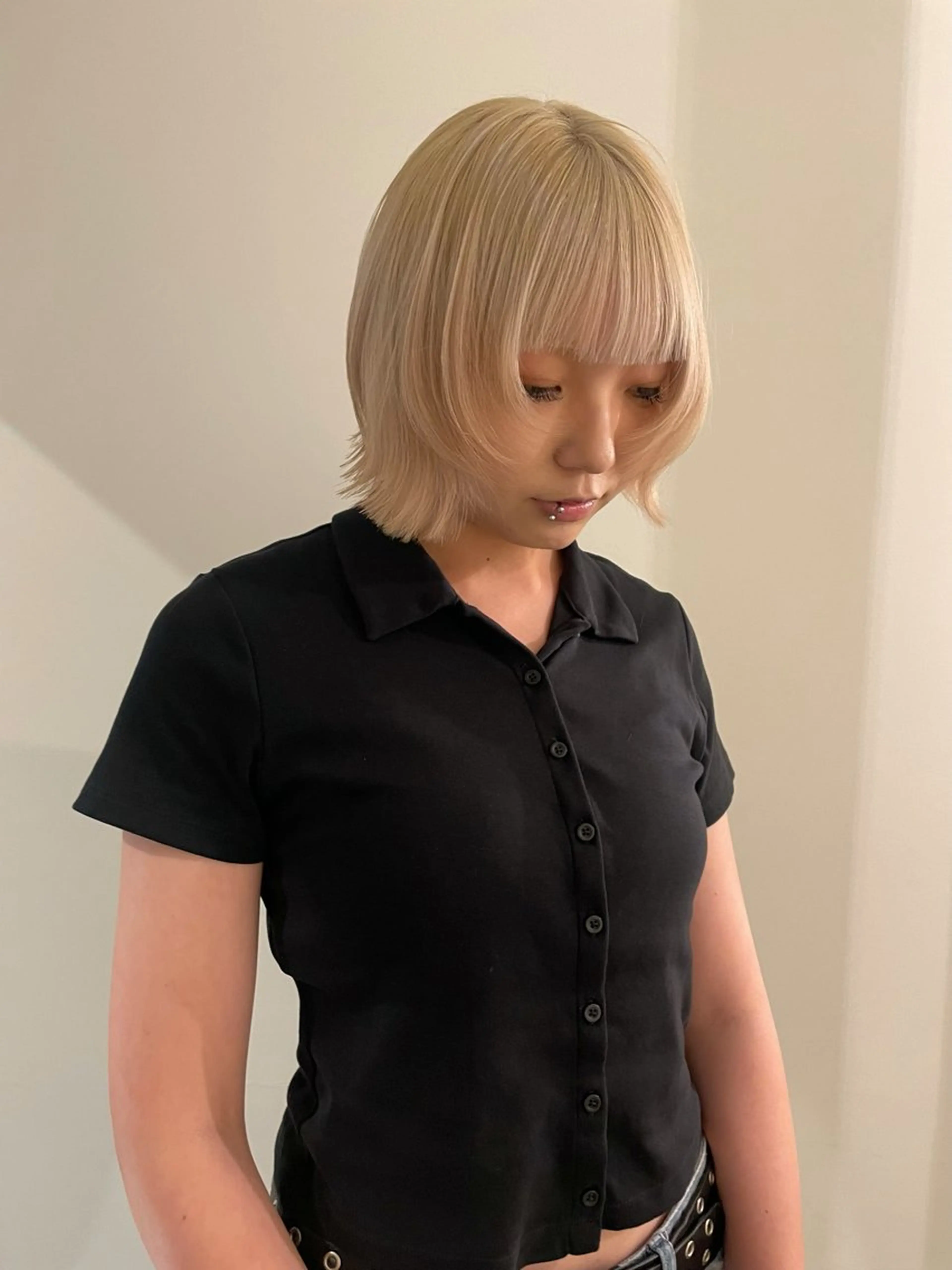 ミディアム カラー ヘアカラー 渋谷 留菜のヘアスタイル