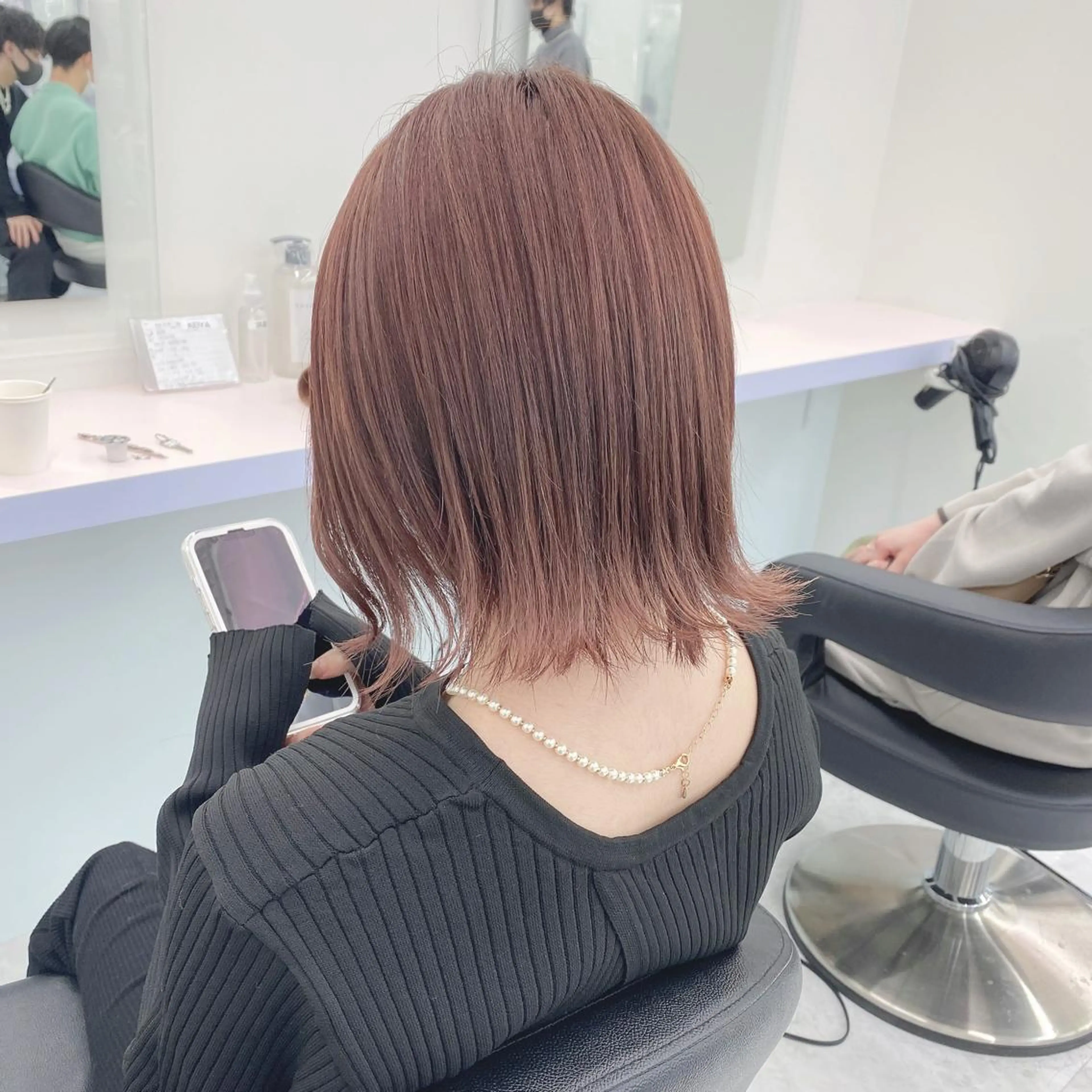 ショート カラー 💕コテ巻き風パーマ 💕KEIYA 💕のヘアスタイル
