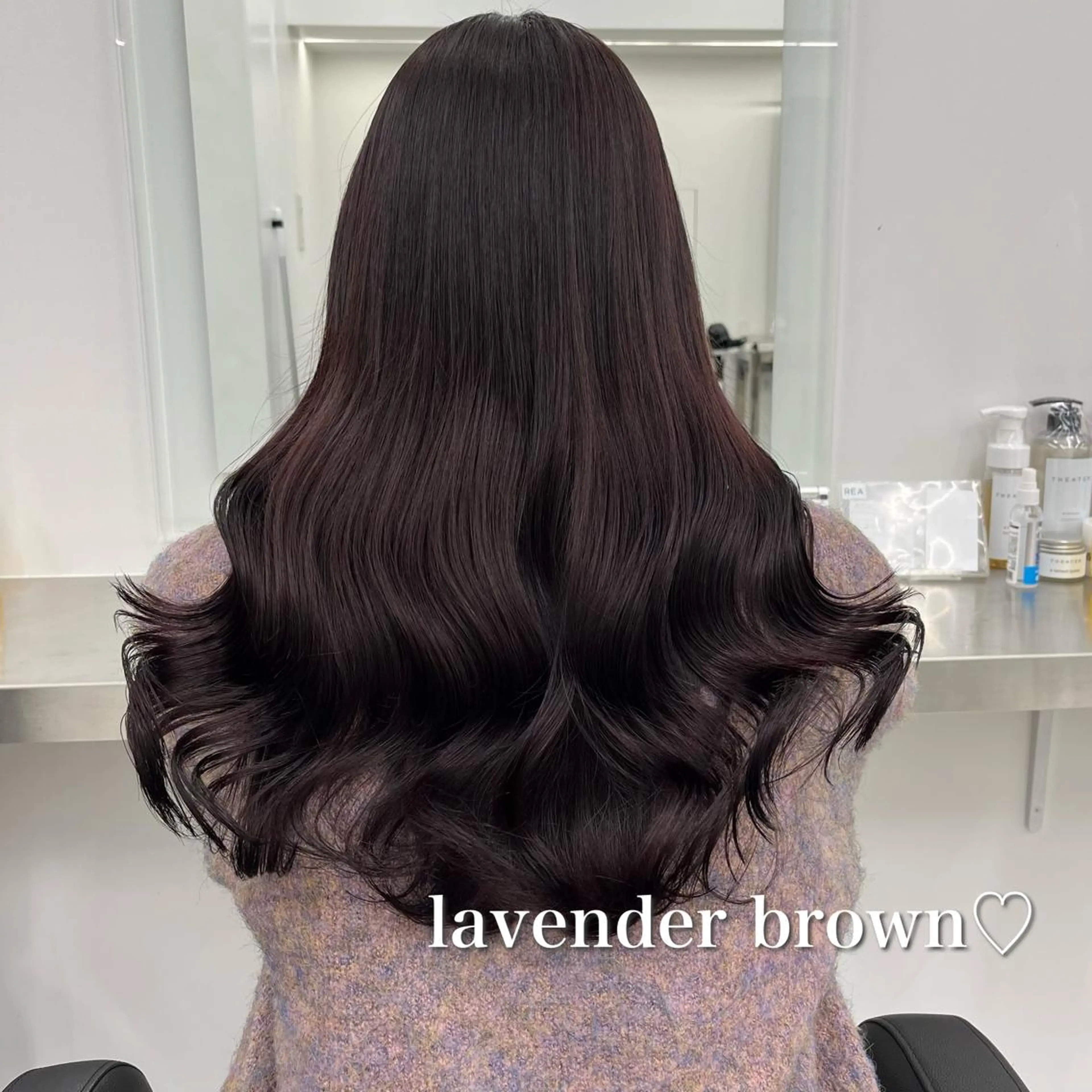 ロング ヘアカラー トリートメント 💗韓国暖色ヘア NO.1💗🪽のヘアスタイル