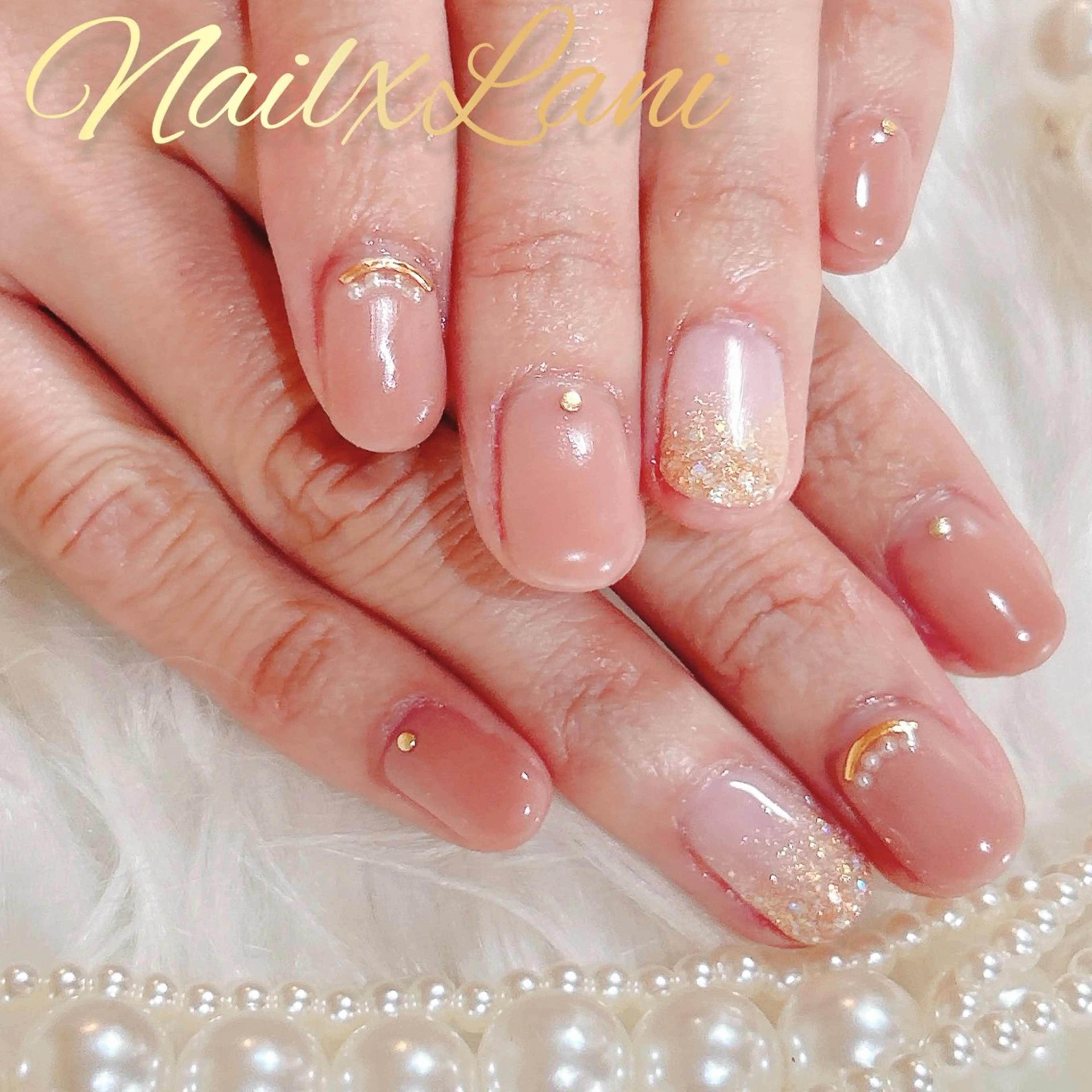 ネイル フットネイル ジェルネイル マグネットネイル パラジェル Nail×Lani 深爪矯正対応◎のネイルデザイン