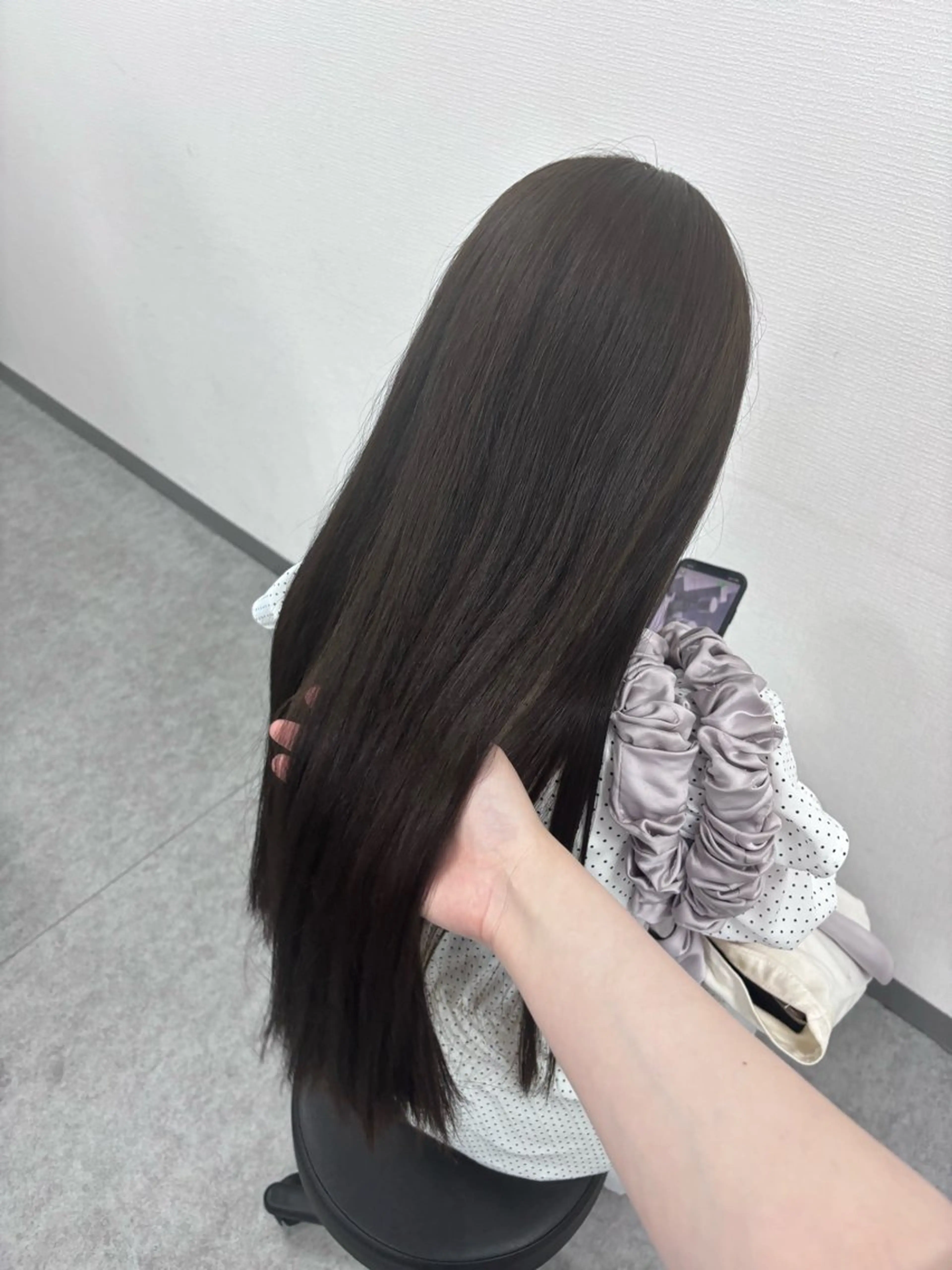 ロング ロング 韓国風暗髪ヘア🤍 🫧MIREIのヘアスタイル