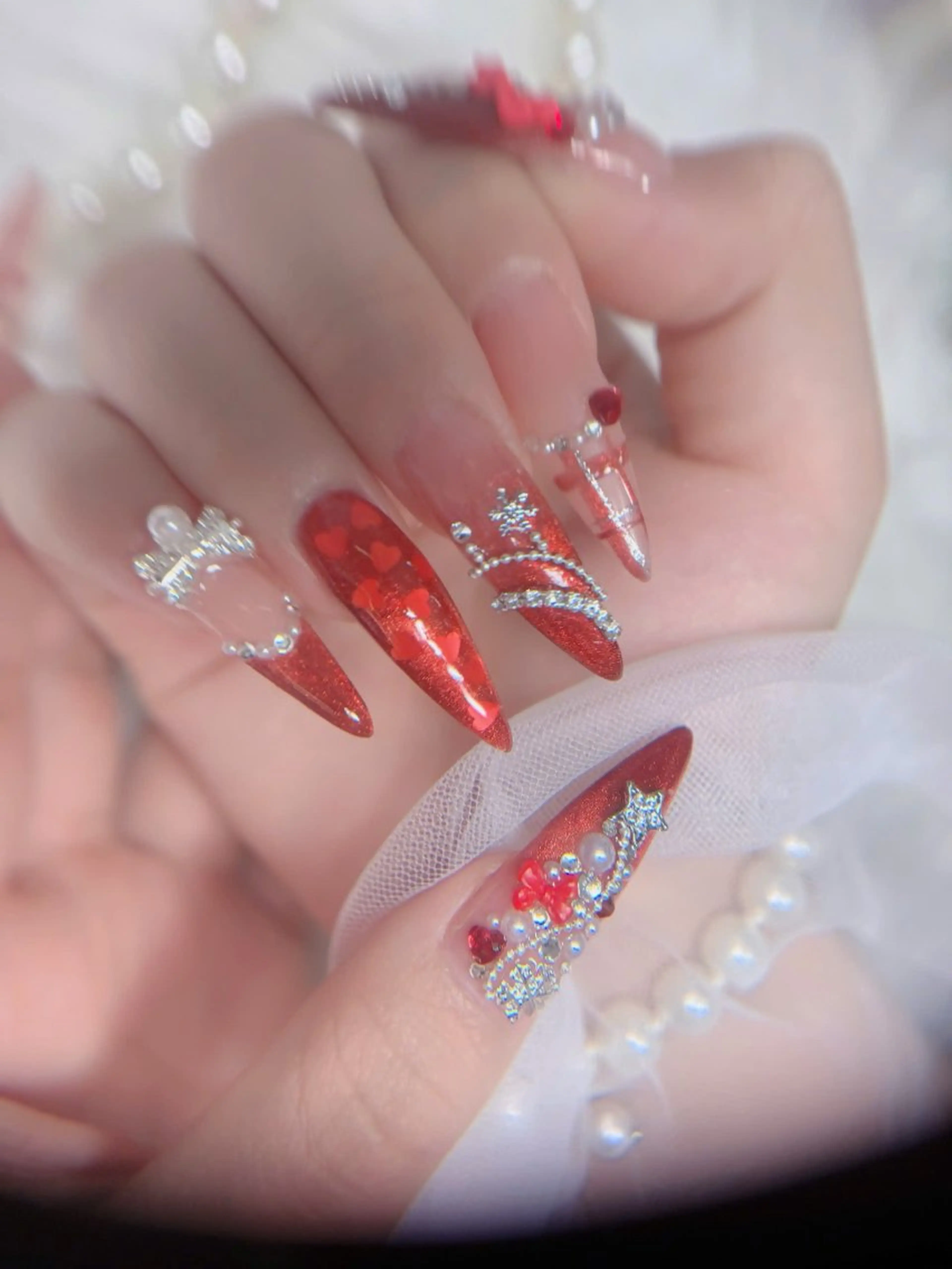 ネイル オーロラネイル フレンチネイル ジェルネイル ハロウィン 韓国ネイル ハンドネイル H.baby Nail Salonのネイルデザイン