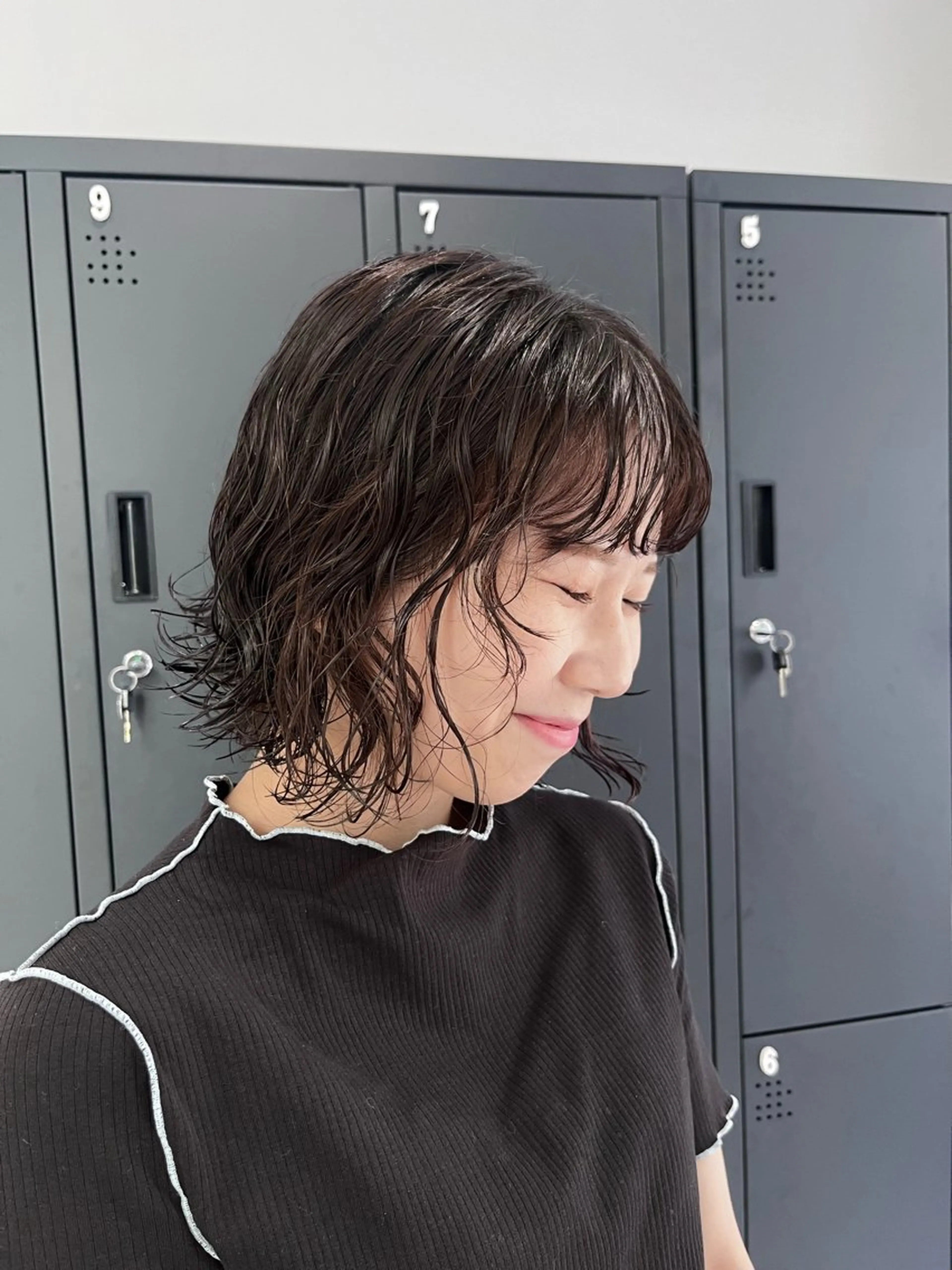 ミディアム パーマ ベージュカラー/ 新潟/万代/なお🎀のヘアスタイル