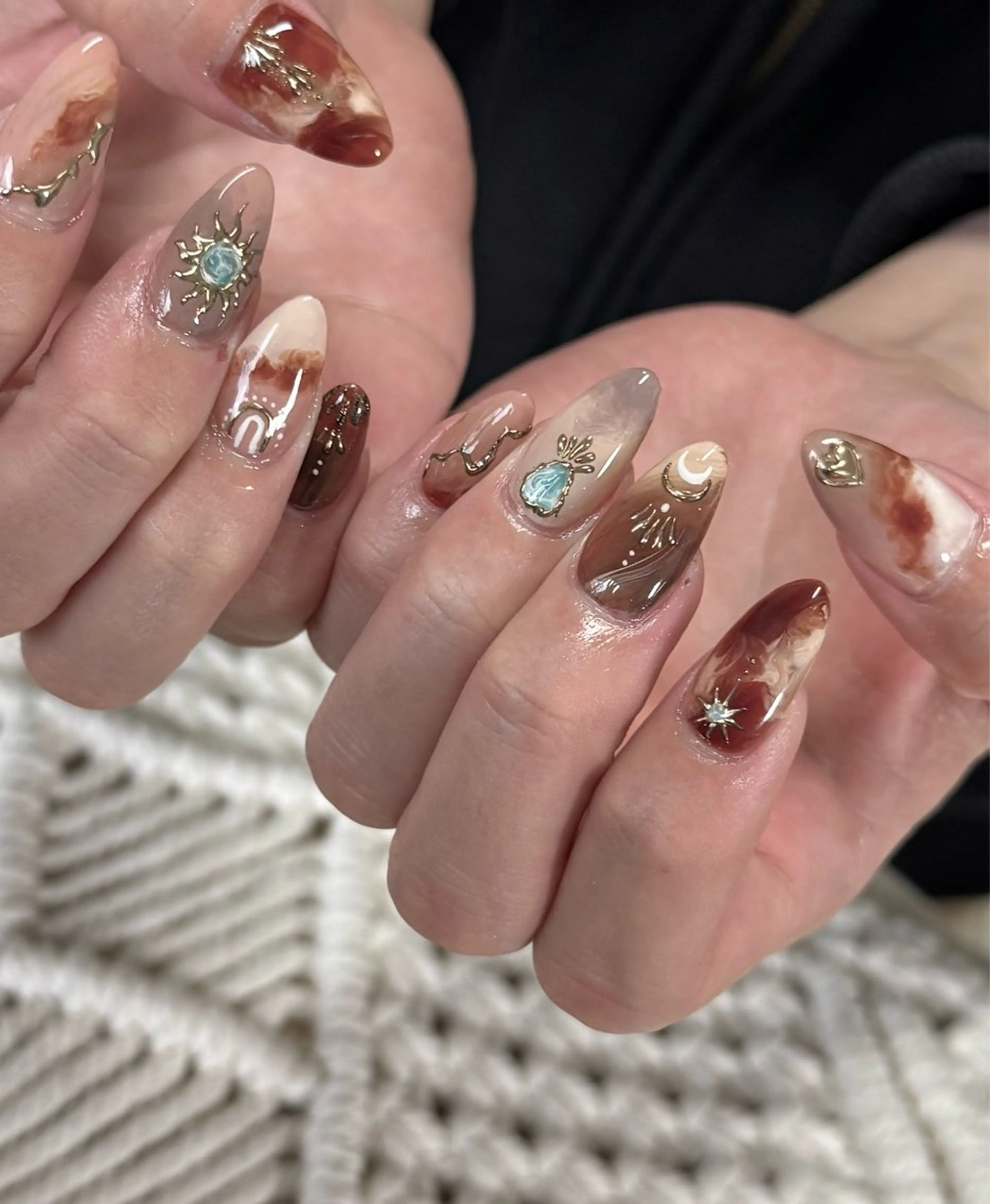 ネイル 長さ出し ハンドネイル Nail salon Le'aのネイルデザイン