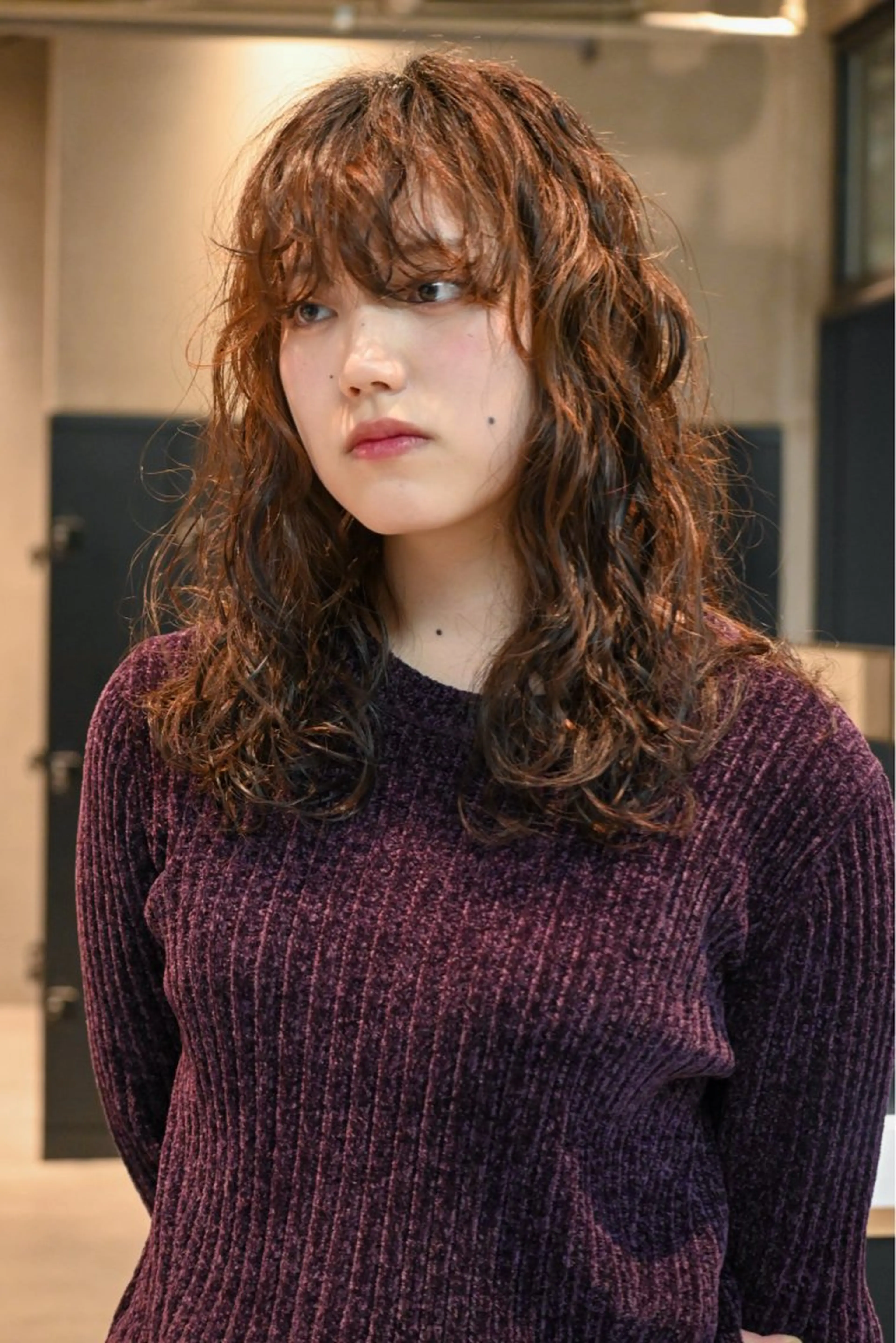 セミロング セミロングパーマ 小田 晃瑛のヘアスタイル