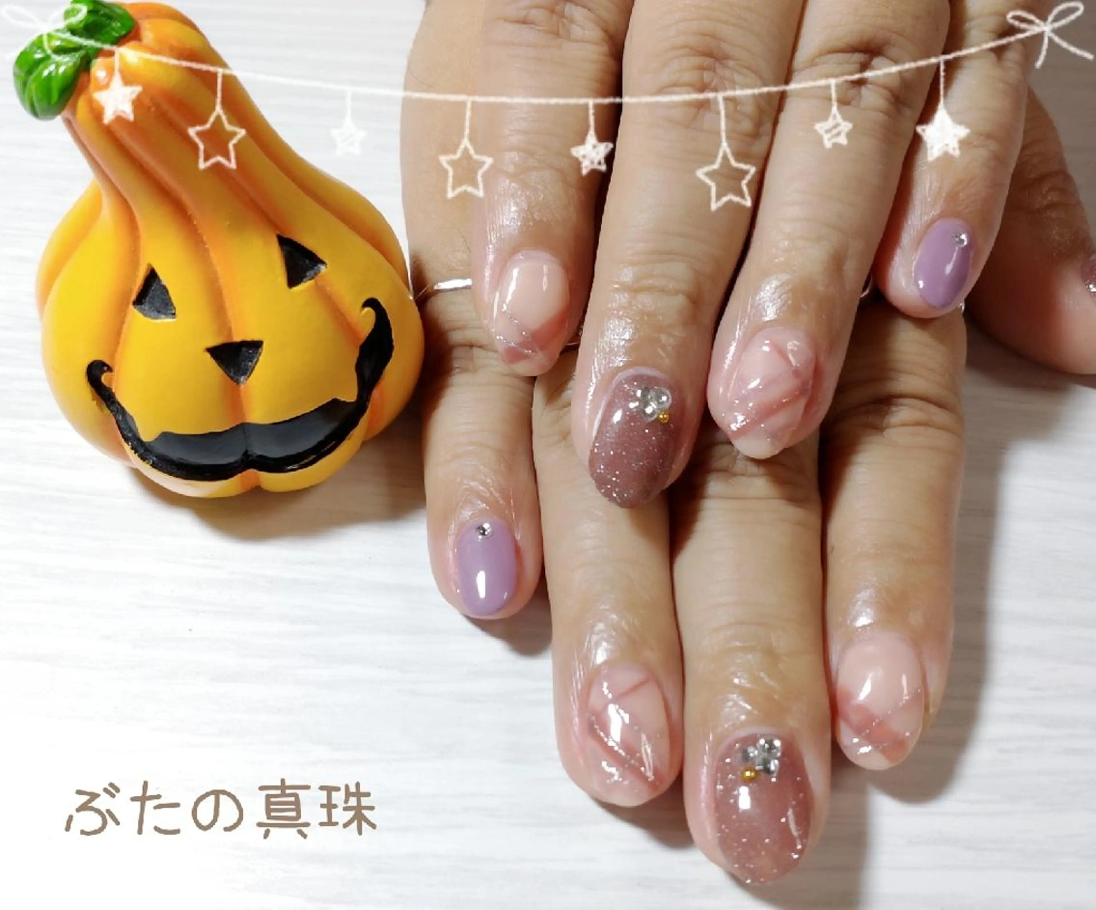 ネイル リボン ハンドネイル 林 珠里のネイルデザイン