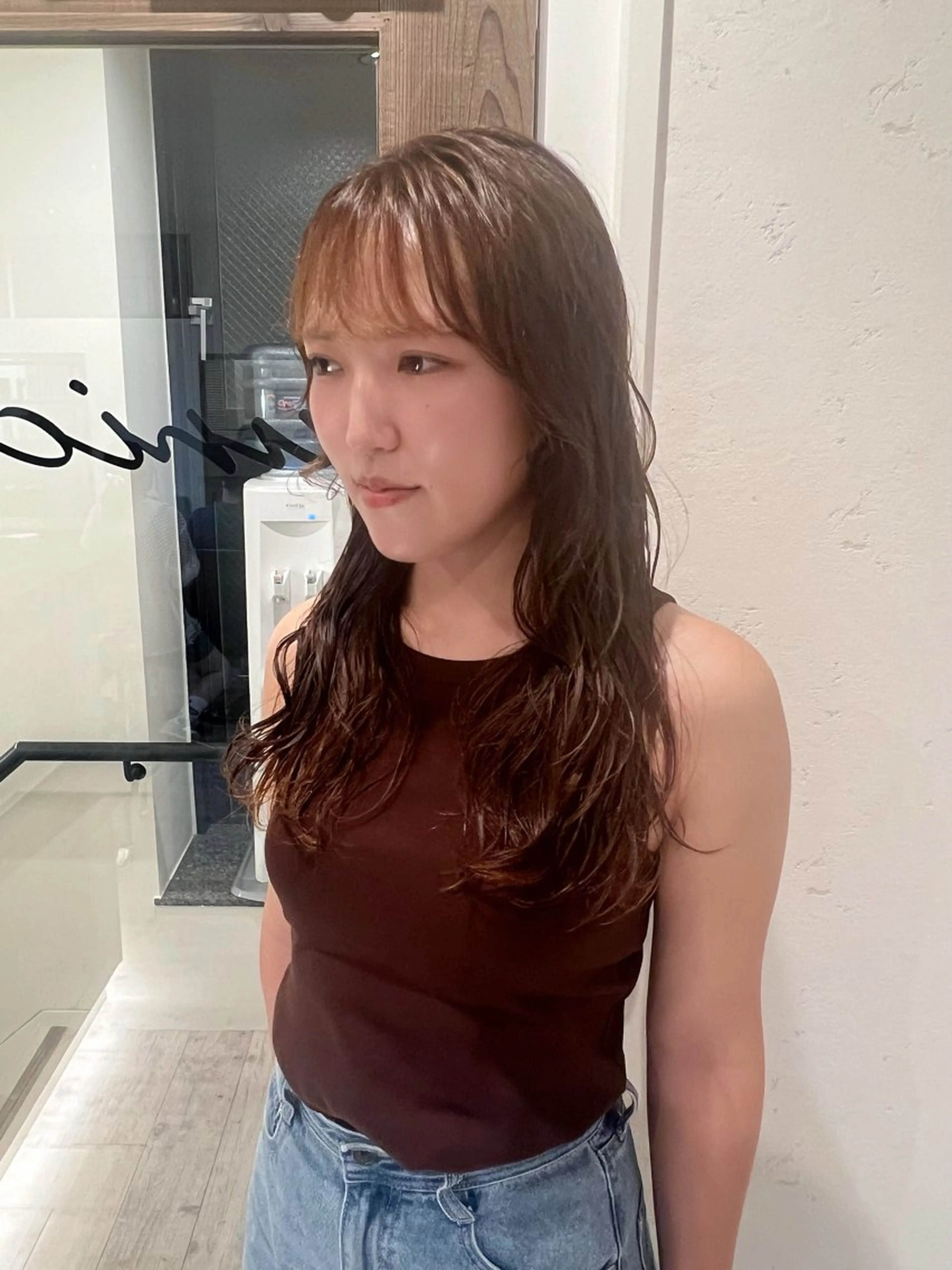 ロング パーマ ニュアンスパーマ カット パーマ 工藤 梨花のヘアスタイル