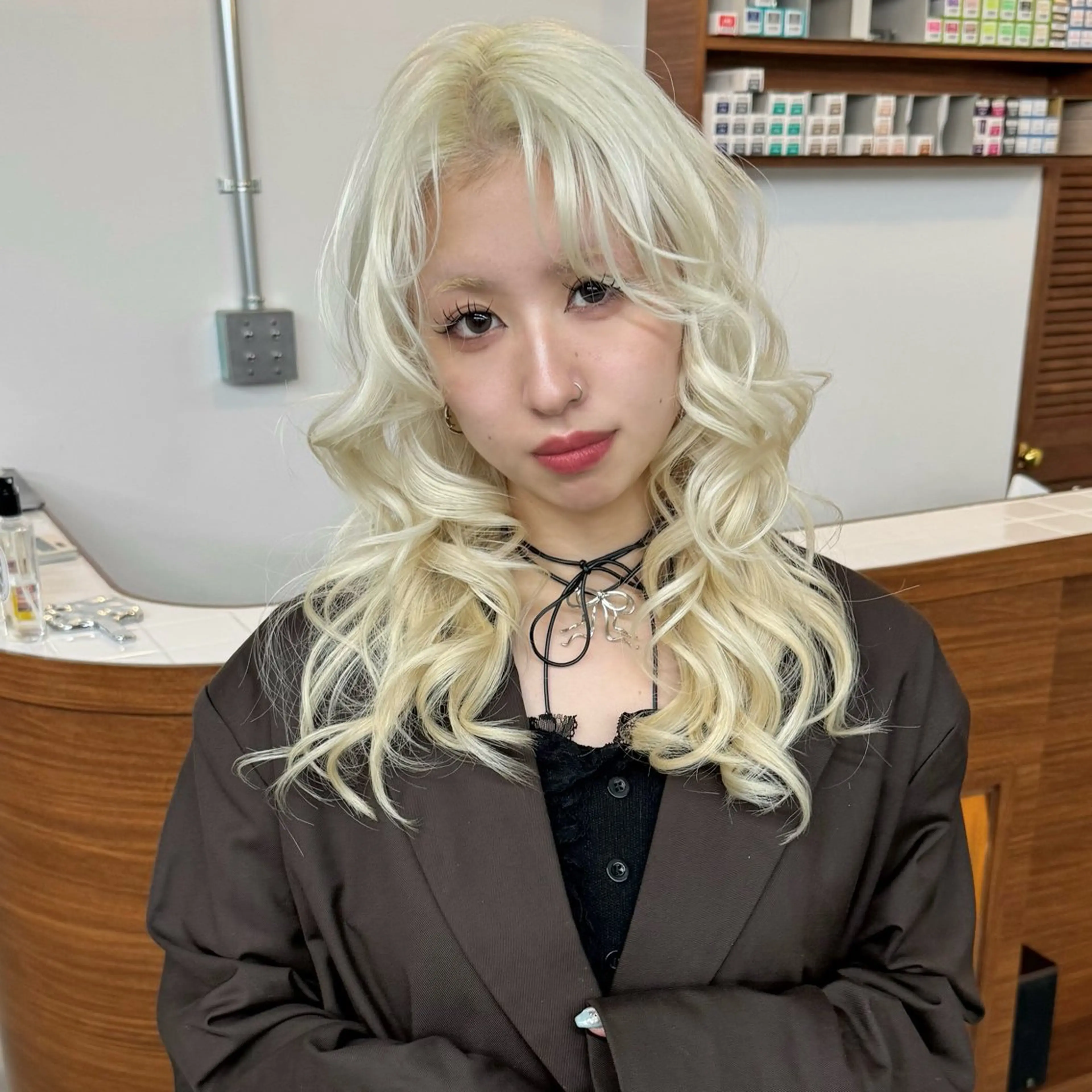 ロング カラー 透明感ワンカラー梅田 ダブルカラー/川上のヘアスタイル