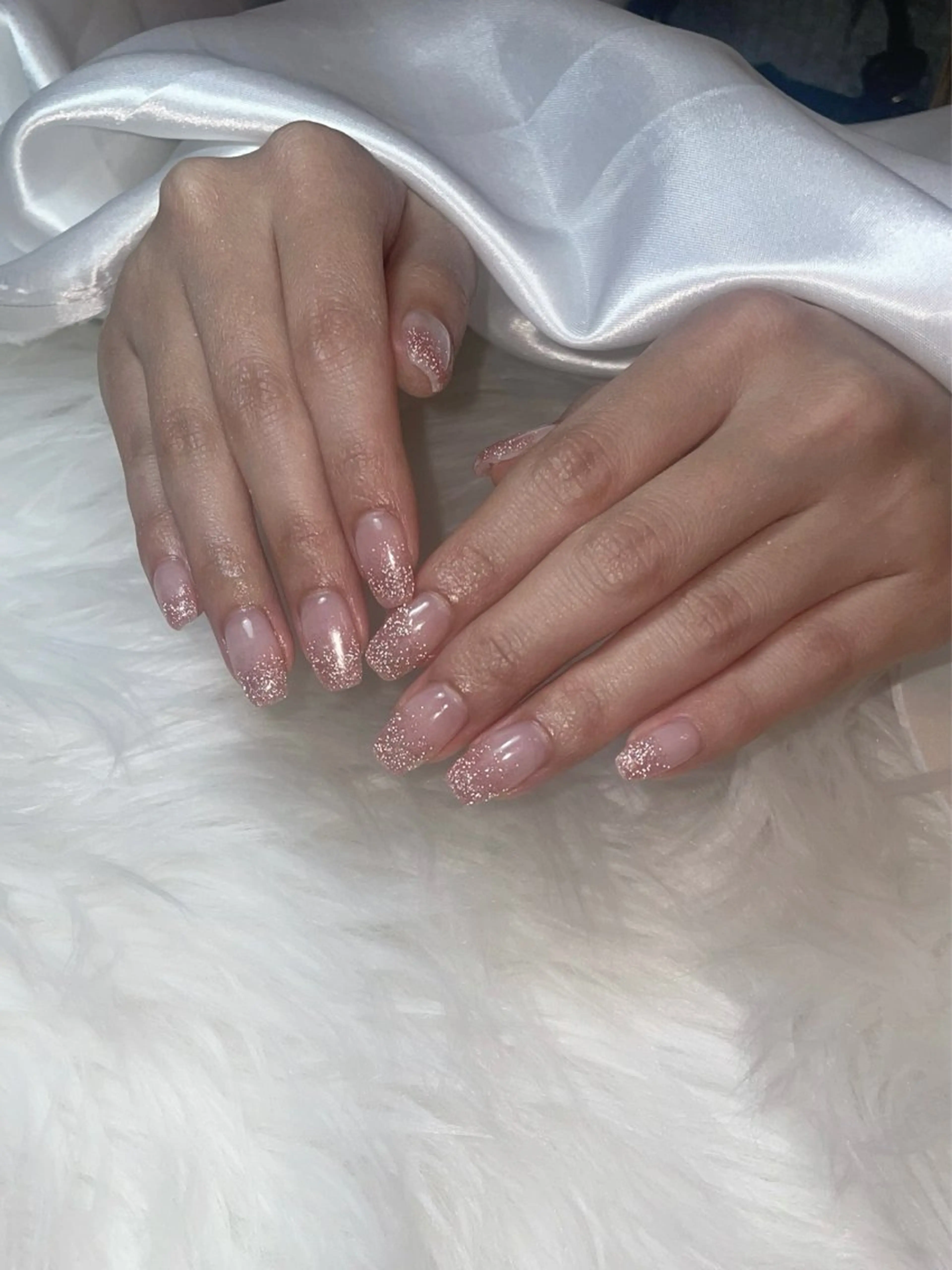 ネイル ブルー フラッシュネイル フレンチネイル キラキラネイル マグネットネイル ハンドネイル timtam --sakiのネイルデザイン