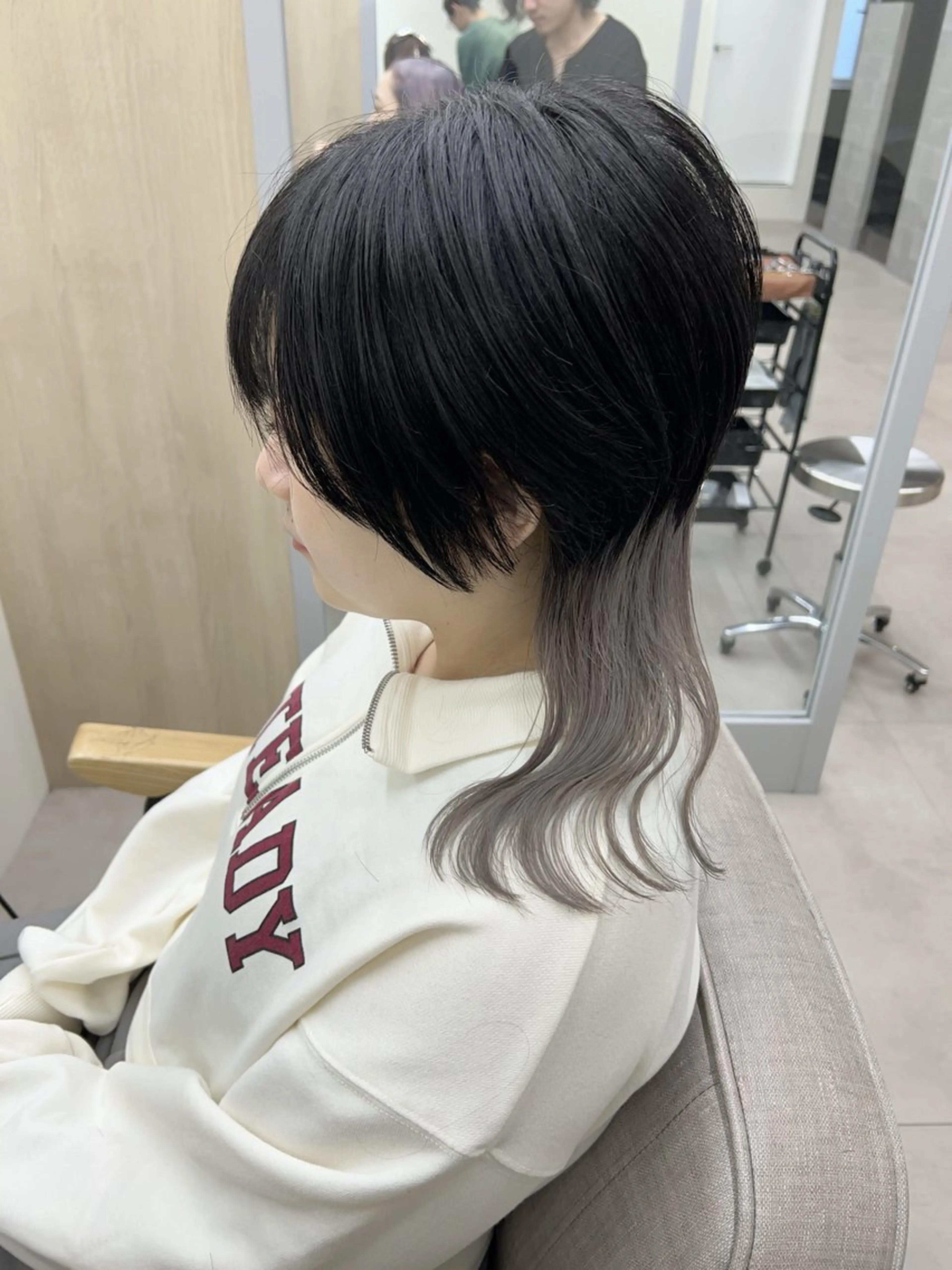 ❤️‍🔥🐺ウルフ襟足インナーカラー+全体カラー🐺❤️‍🔥の写真