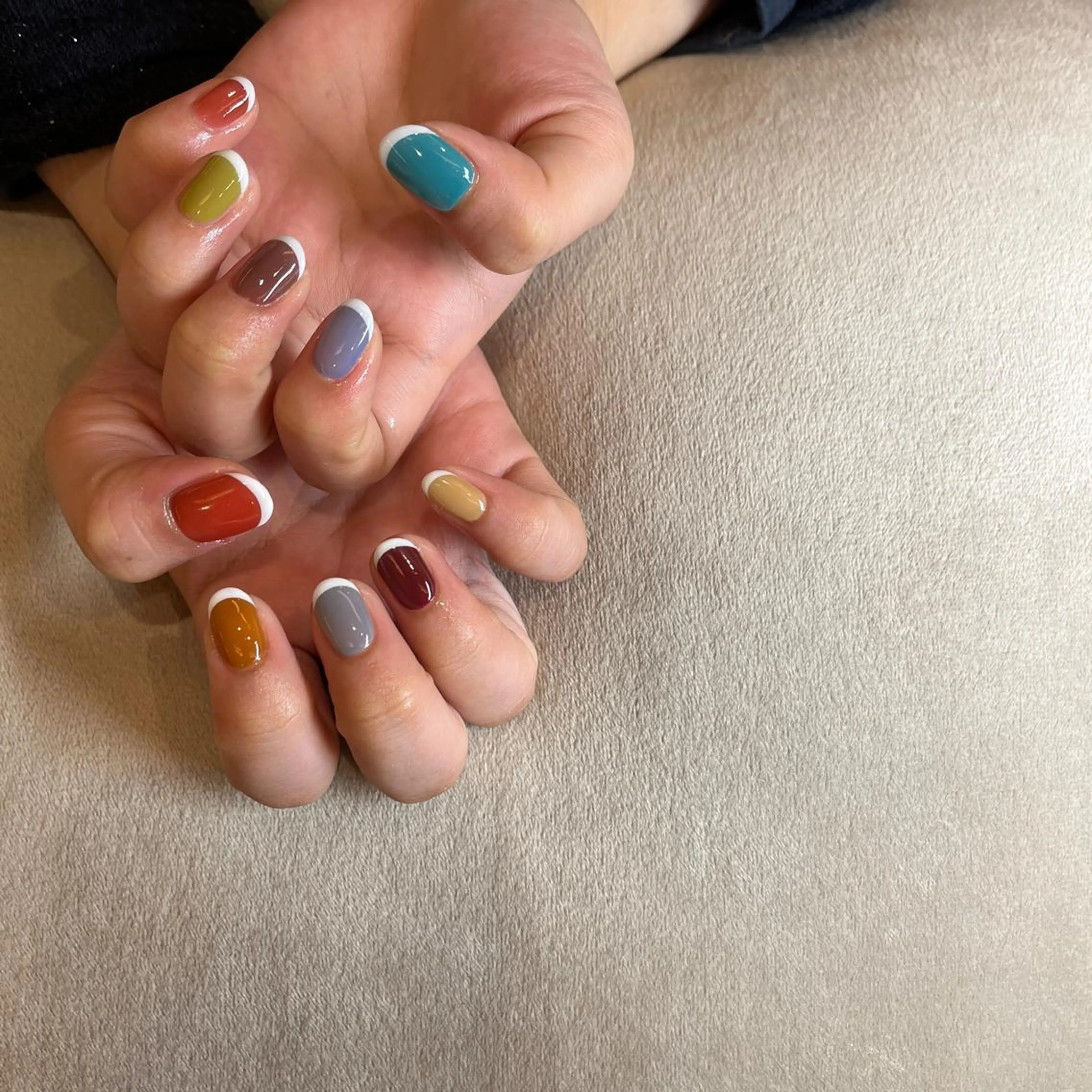 ネイル フレンチネイル 持ち込み フリーランス¨̮⃝ ネイリストOKADAのネイルデザイン