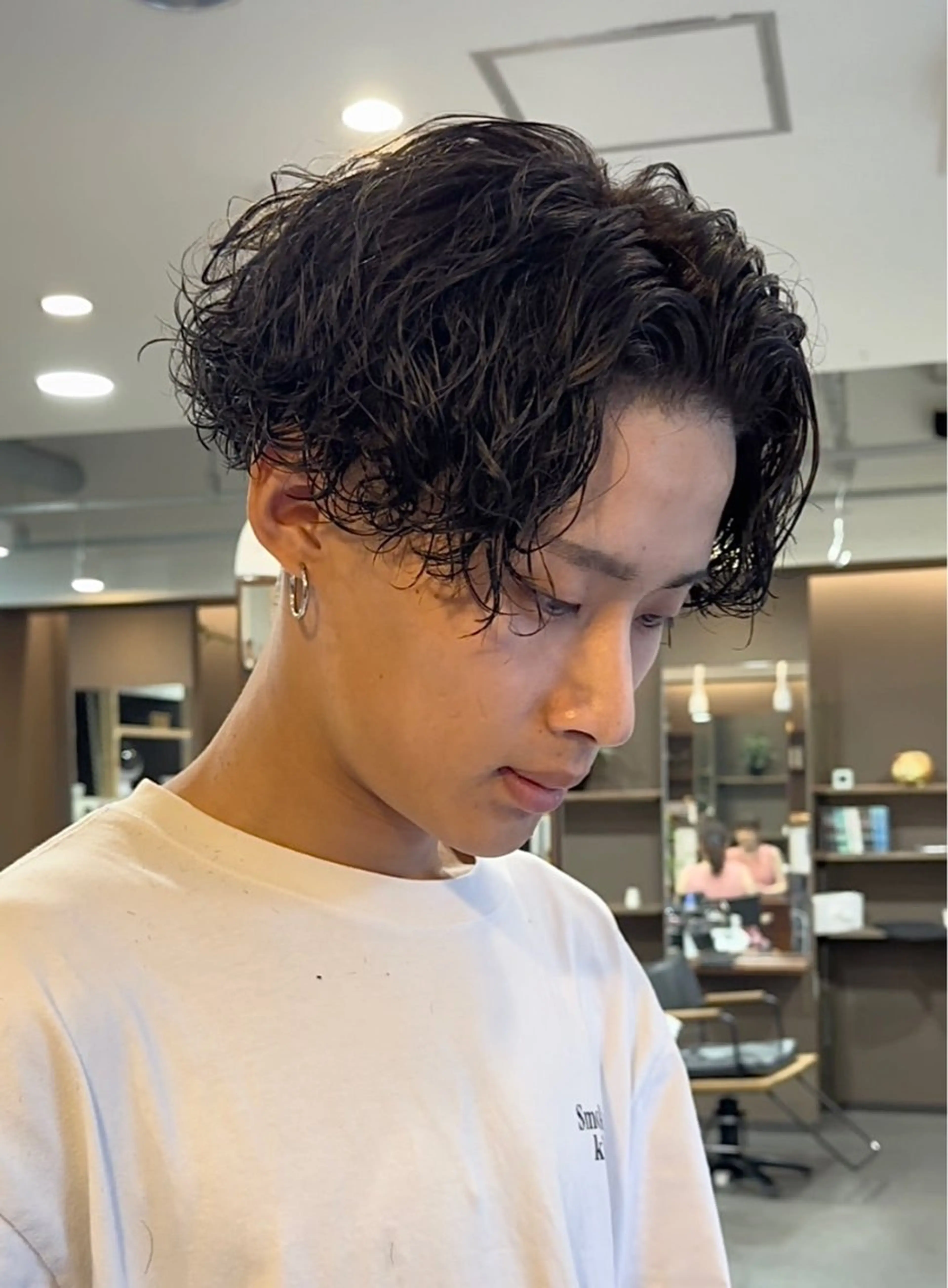 パーマ メンズ センターパート メンズパーマ 波巻きパーマ カット パーマ 年間2000名担当◎ パーマ職人/仲原佑樹のヘアスタイル