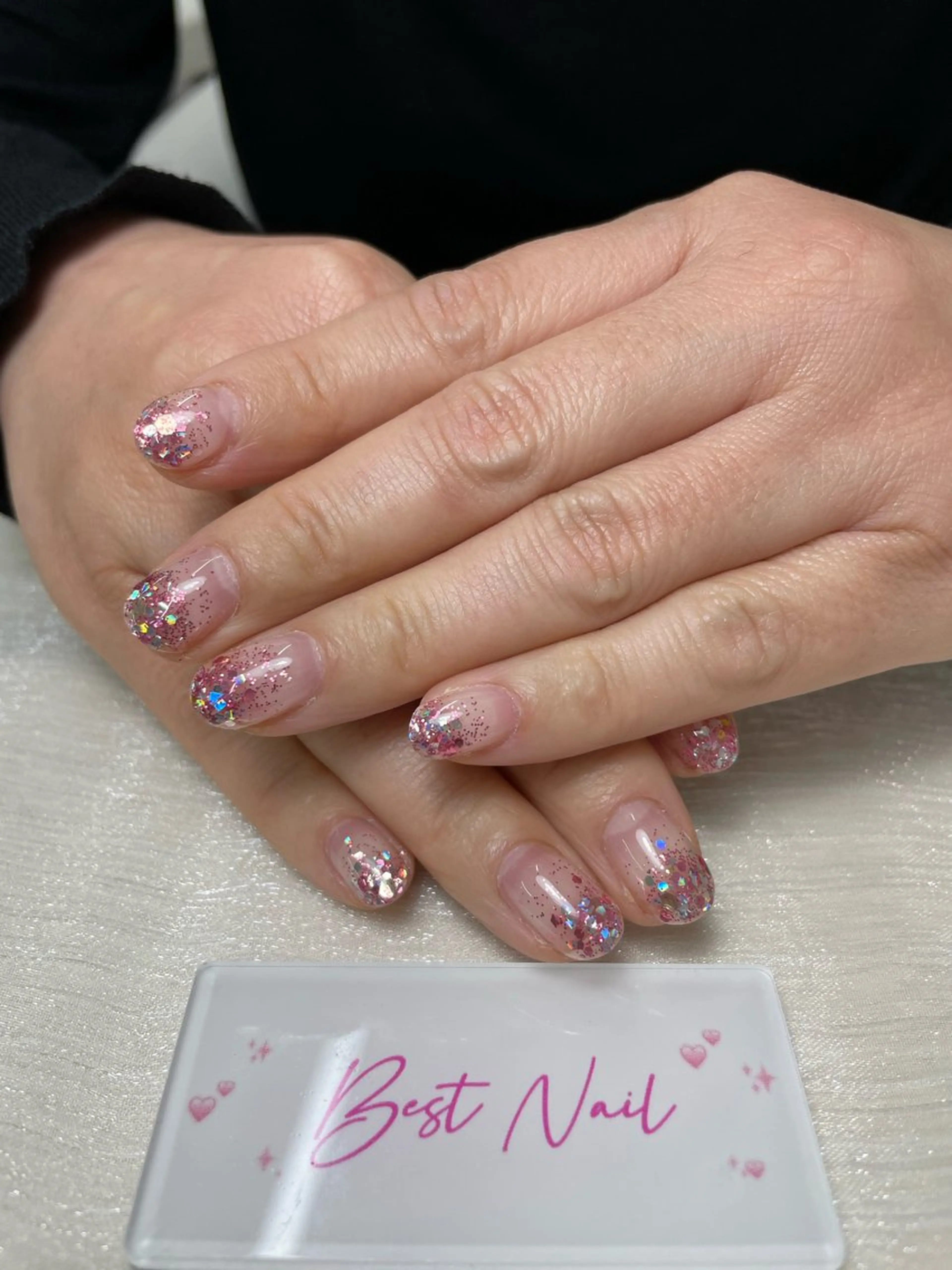 ネイル グラデーション ラメ(グリッター) ラメグラデーション えん 清水のネイルデザイン