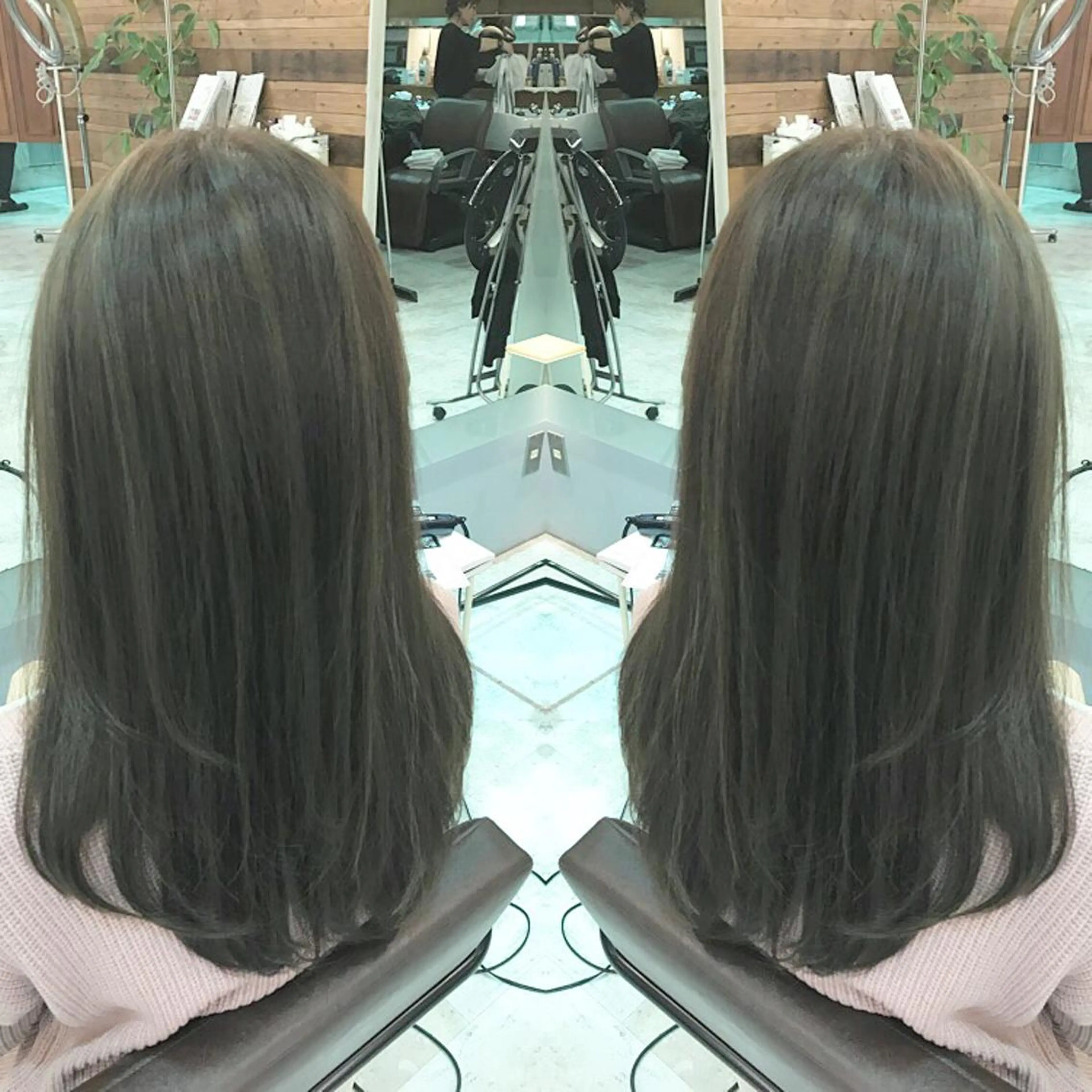 セミロング ロング カラー ハイライトカラー イルミナカラー ハイライト 青木 茂樹⭐️ 透明感カラーのヘアスタイル