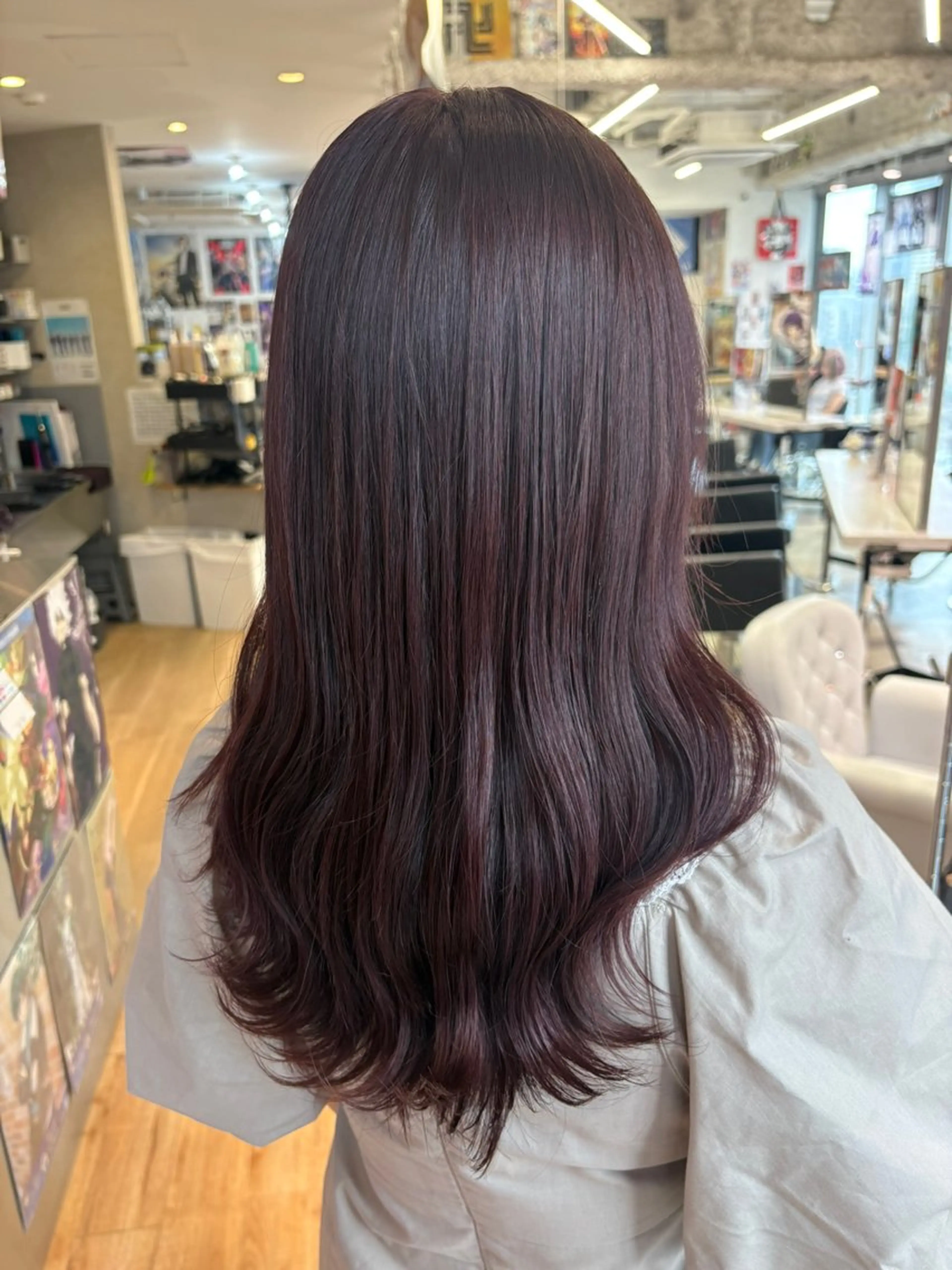 ロング カラー ブリーチ ボルドーカラー ブラウンカラー 透明感カラー ラベンダーカラー ヘアカラー 推しカラー*.✦ ミク✦.*のヘアスタイル