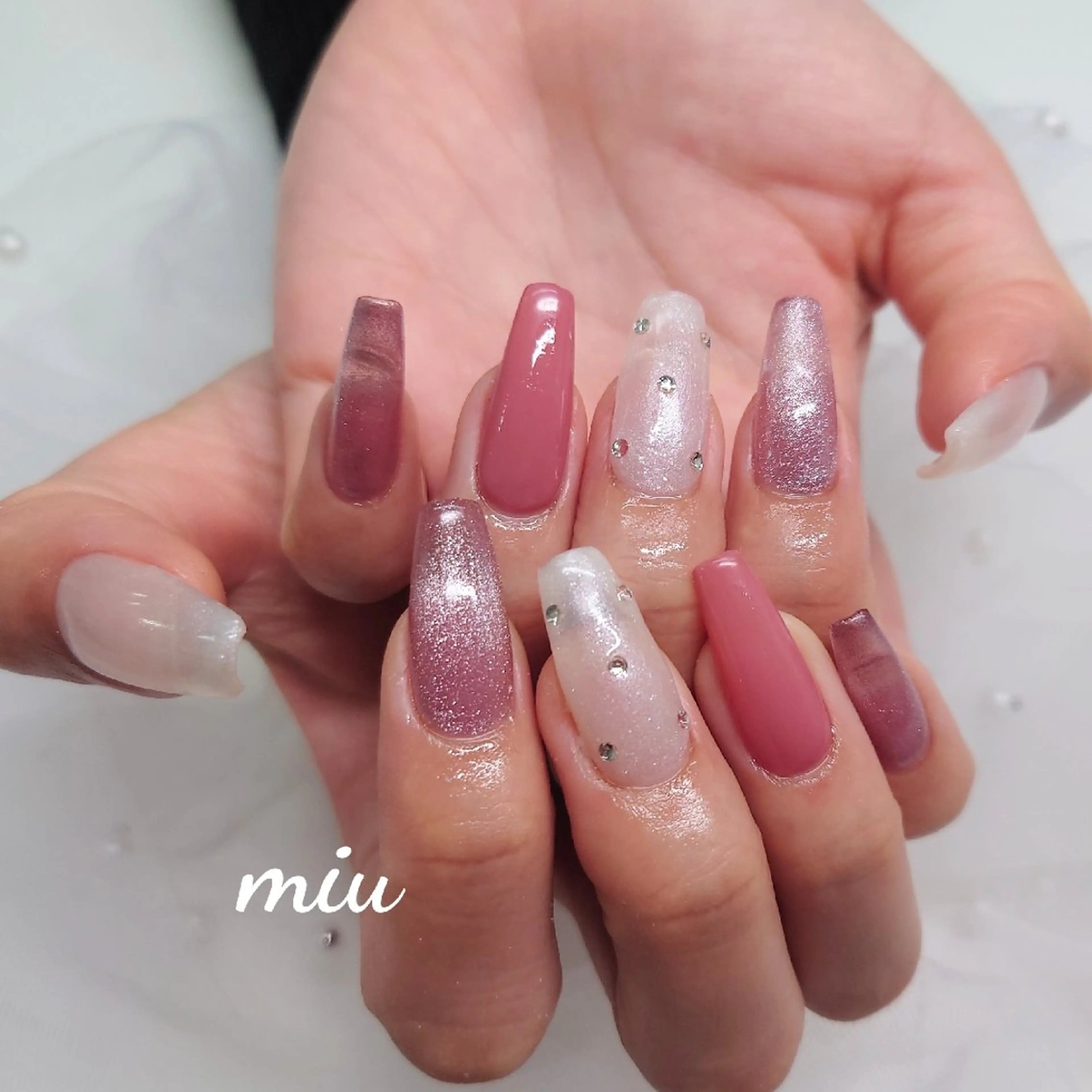 【ハンド/🙅オフなし🙅】チップの長さだし10本🌈定額デザイン80種類から選択🌈土日祝+￥550の写真