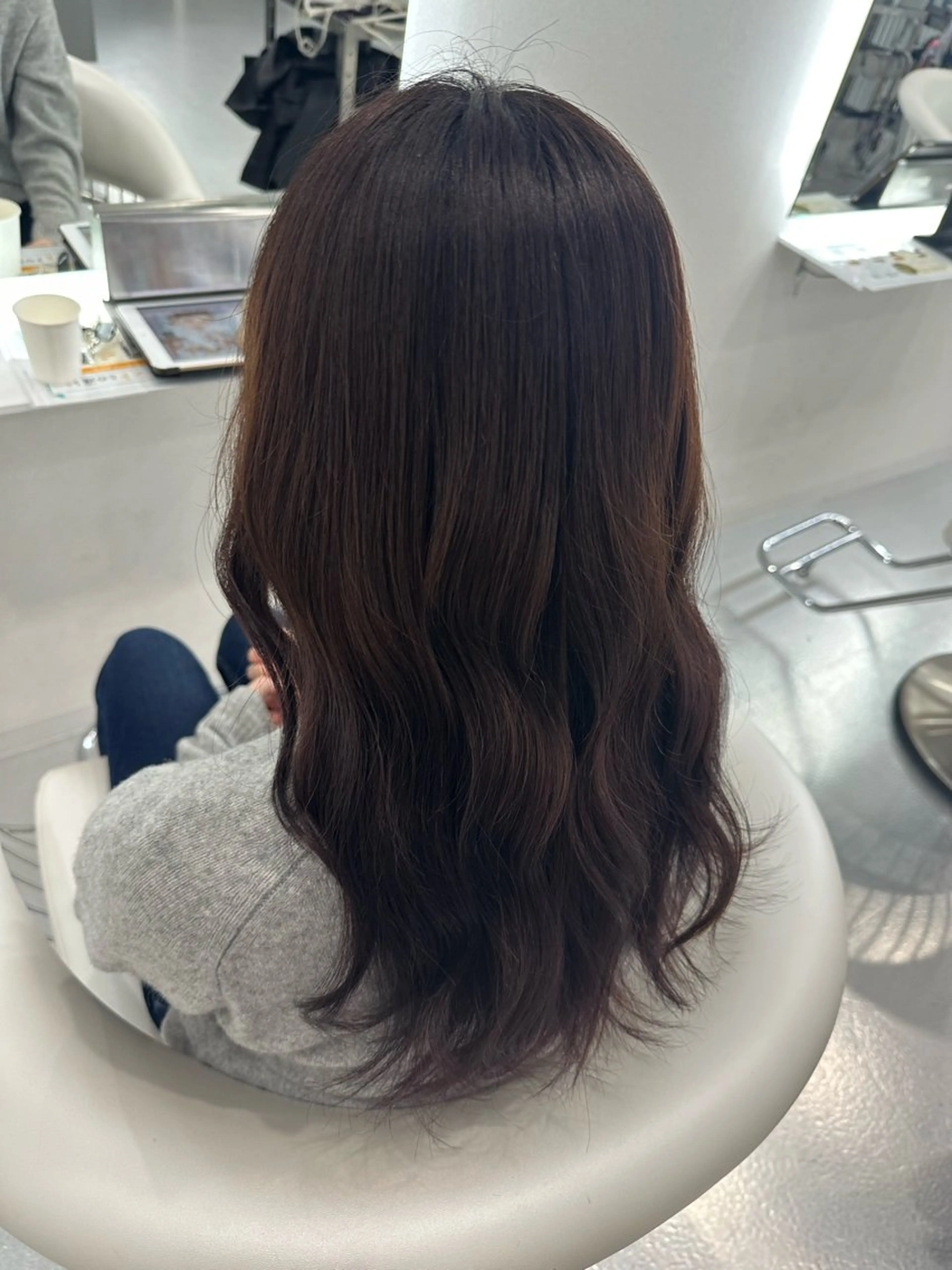 ロング カット ヘアカラー ならざきつぐみ /天王寺/ハイトーンのヘアスタイル