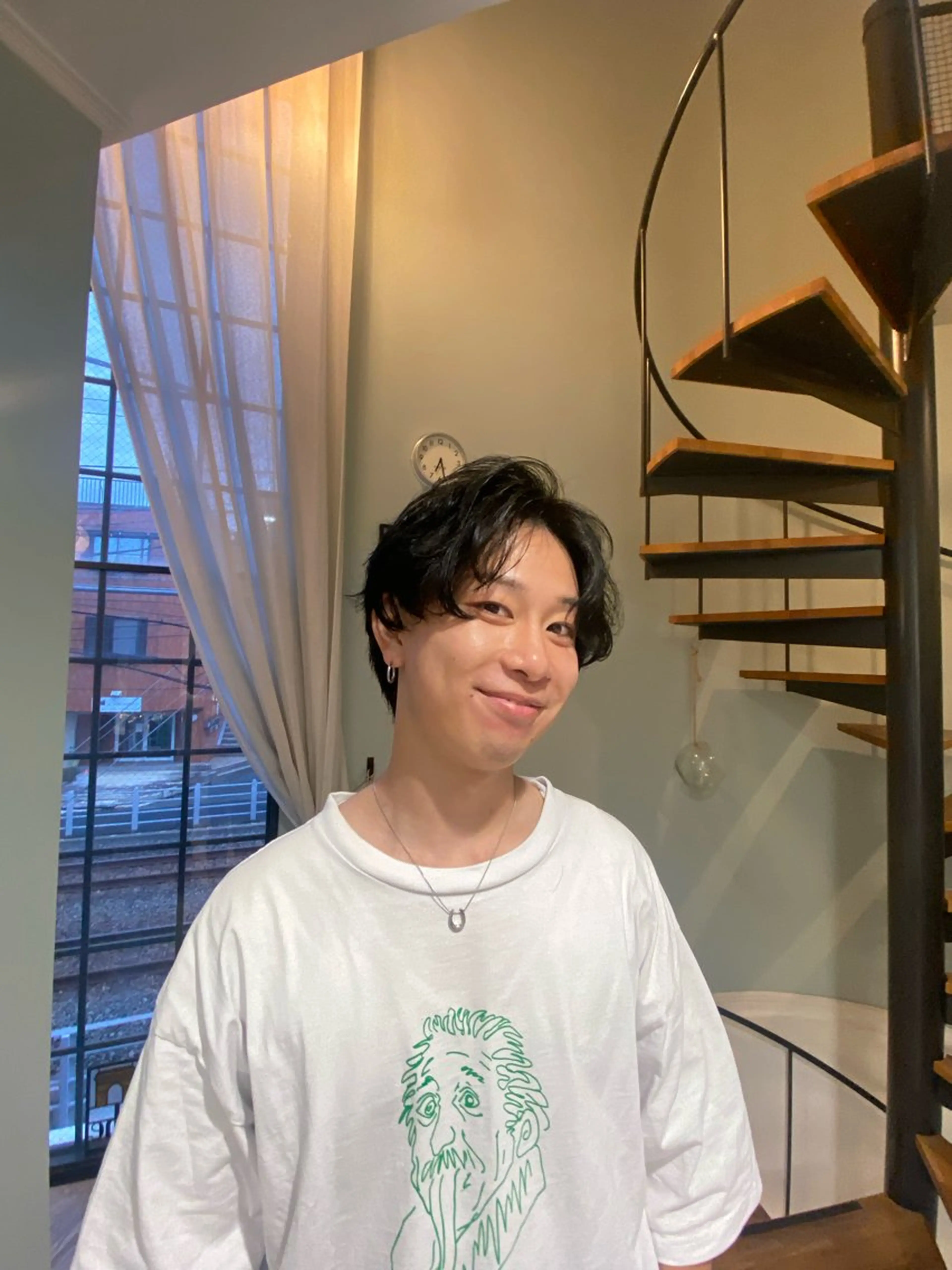 パーマ メンズ atelier doux dimanche（アトリエ・ドゥー・ディマンシュ）所属・Fukamiレイヤー 透明感カラーのヘアスタイル