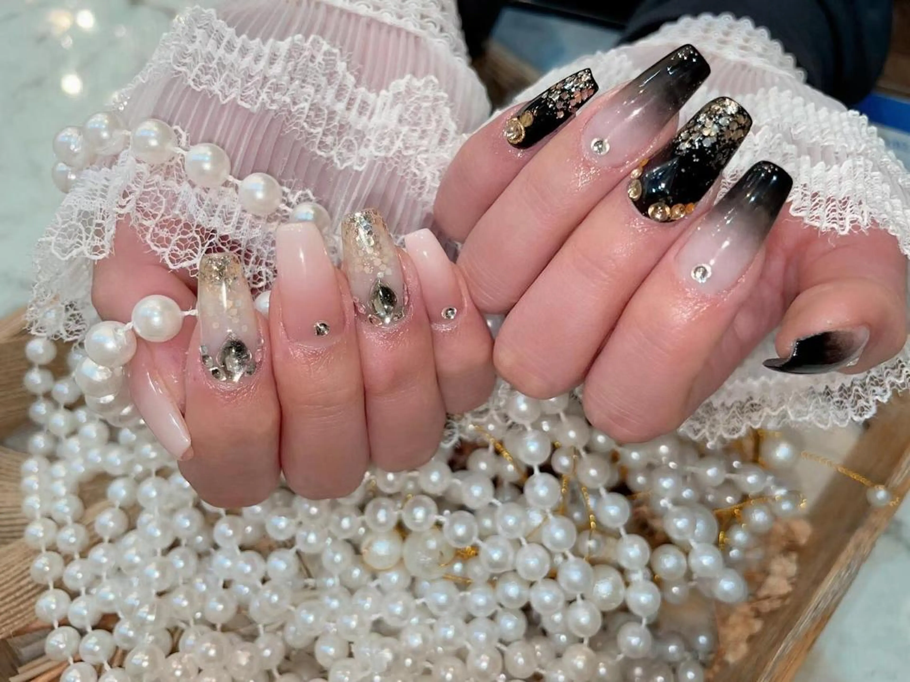 ネイル ゴールド ラメ(グリッター) Babarla　Nail　Salon所属・babarla Nailのネイルデザイン