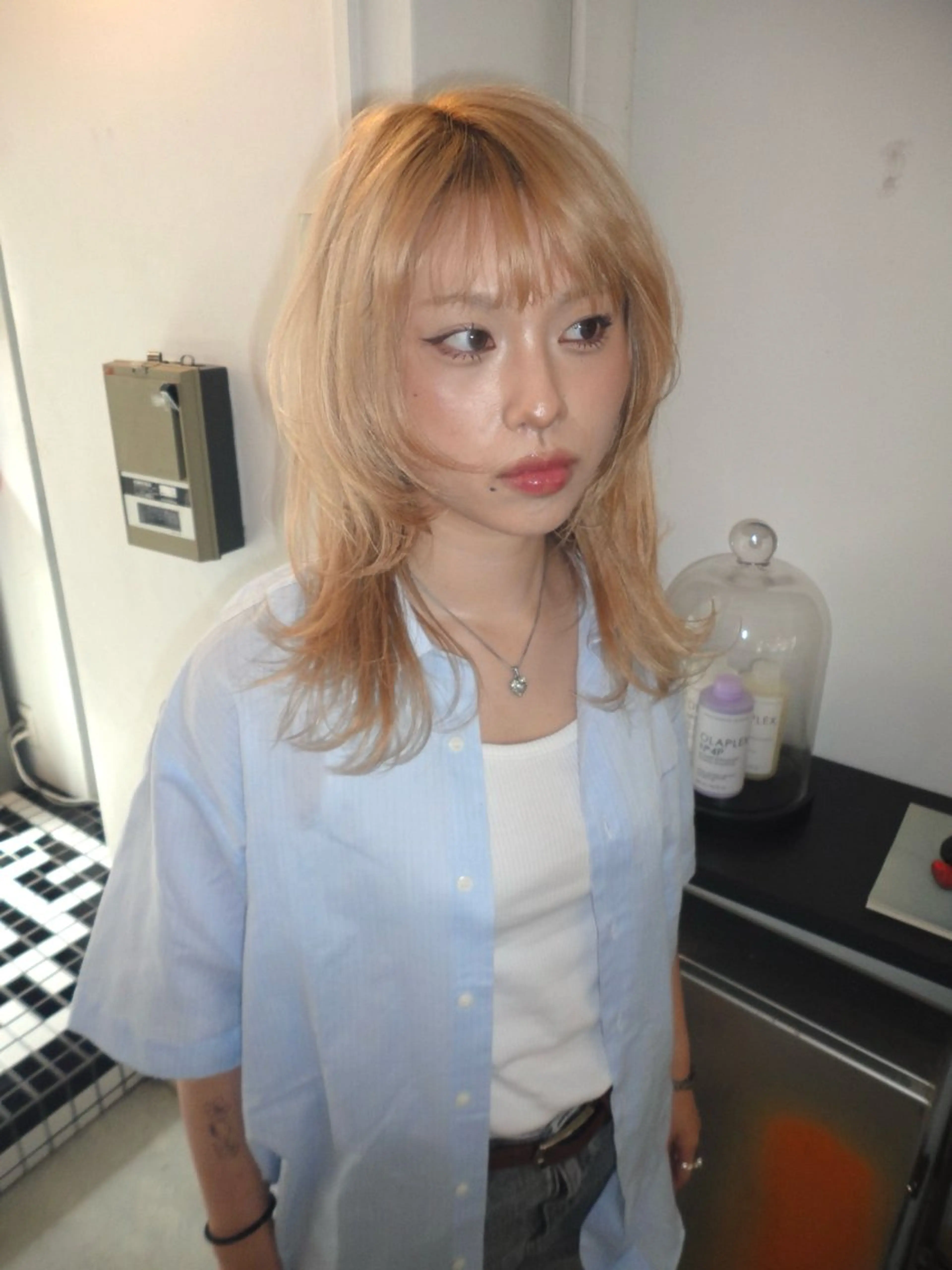 セミロング 楪所属・チヒロ/パーマ /ショートのヘアスタイル