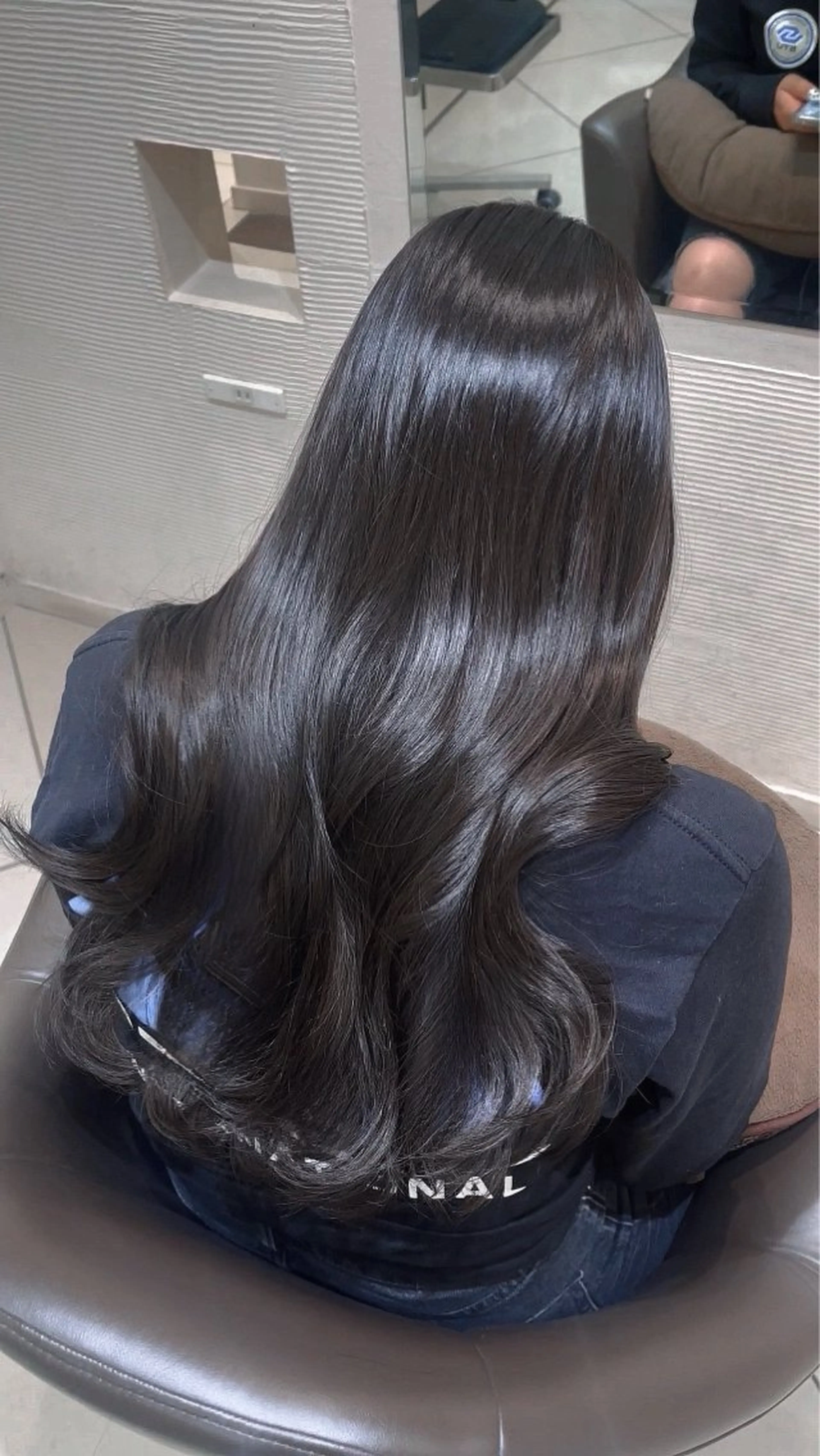 ロング カラー ケアカラー 透明感カラー グレージュ 髪質改善 韓国風ヘア 💖大人韓国ヘア💖 韓国艶カラー【銀座】のヘアスタイル