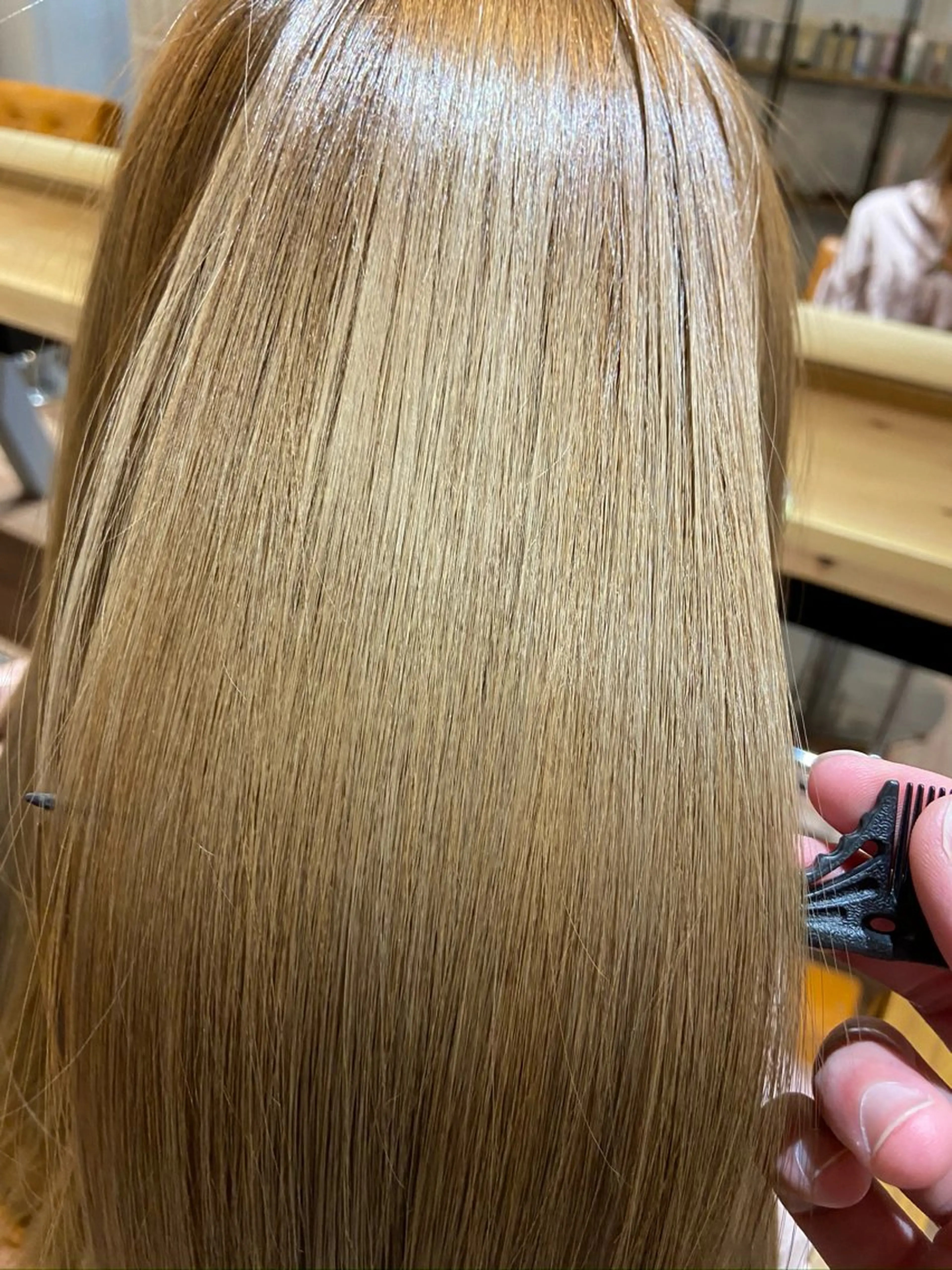 ✂︎カット+【ダメージ94%カット】ケアブリーチ+オンカラー+3stepハホニコトリートメント✂︎の写真