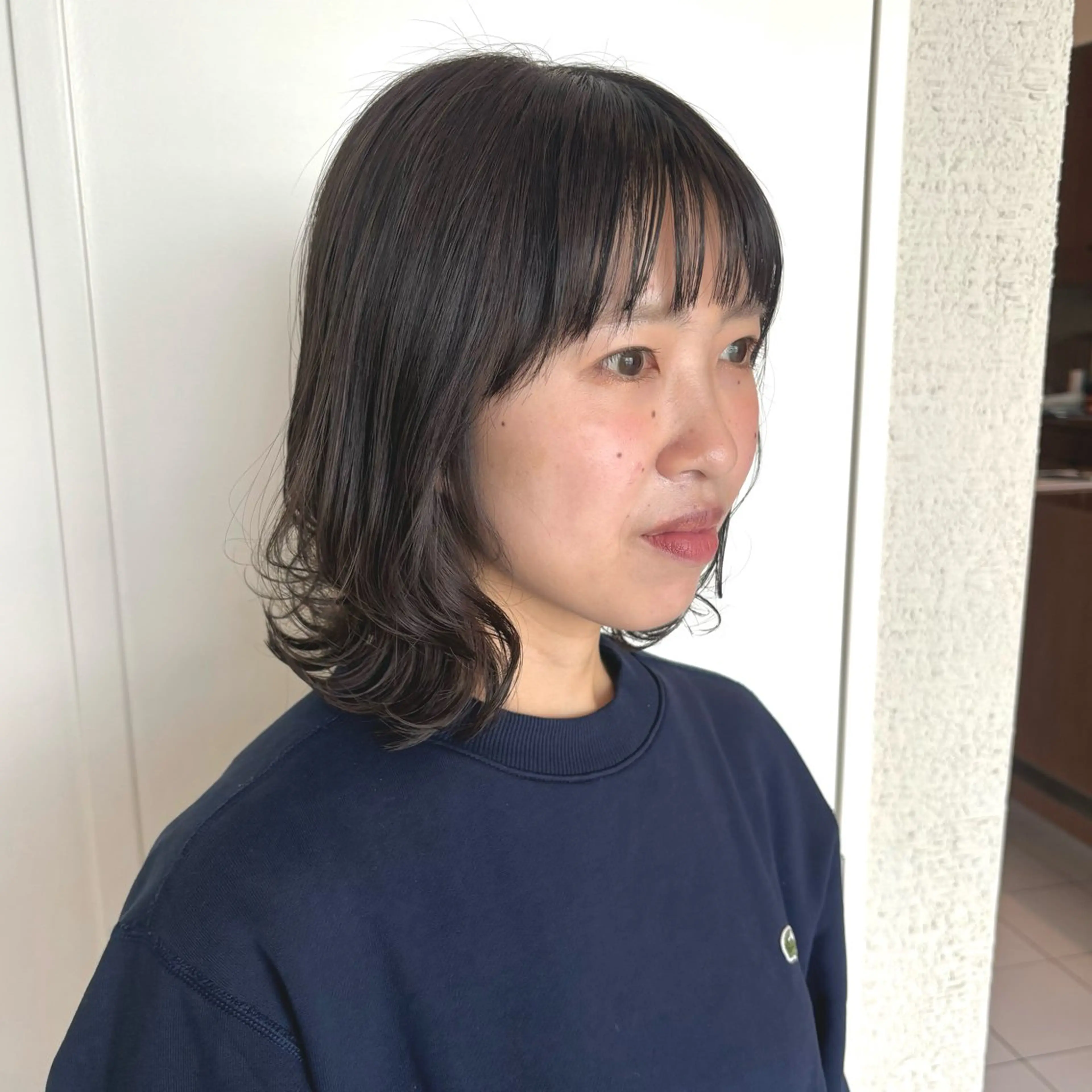 ミディアム カラー 透明感カラー オリーブグレー 透明感カラー/ 寺田千雅子のヘアスタイル